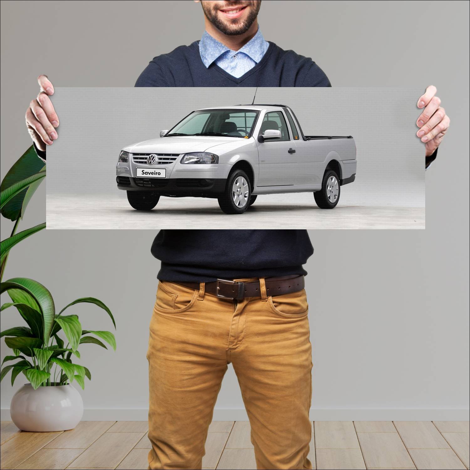 Cuadro grande 30x80cm 2005 volkswagen saveiro Volkswagen