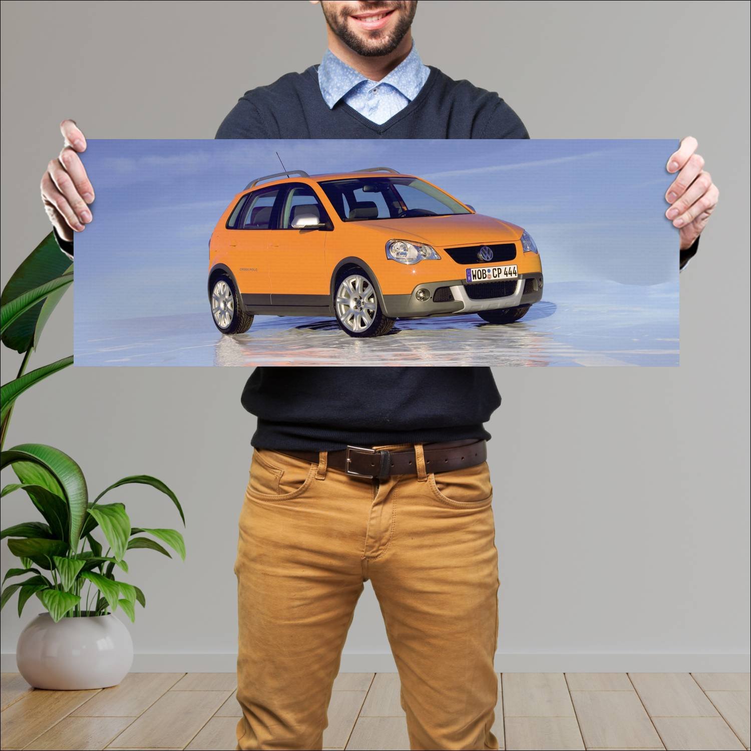 Cuadro grande 30x80cm 2006 volkswagen cross polo 4 242 Volkswagen