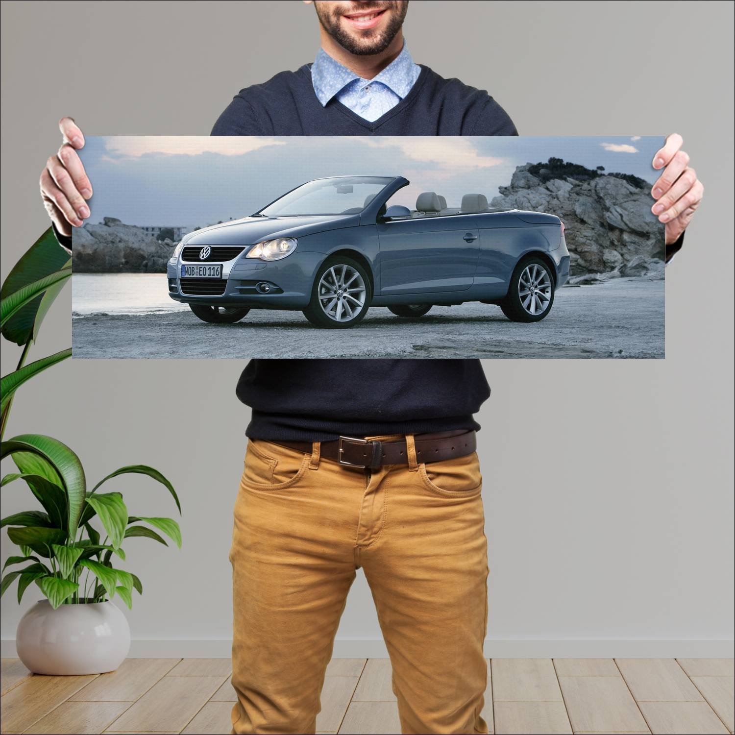 Cuadro grande 30x80cm 2006 volkswagen eos auto 245 Volkswagen