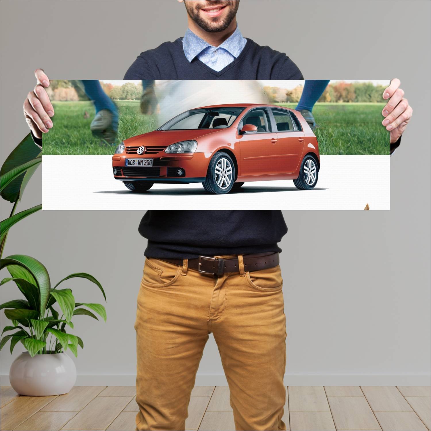 Cuadro grande 30x80cm 2006 volkswagen golf goal 5 250 Volkswagen