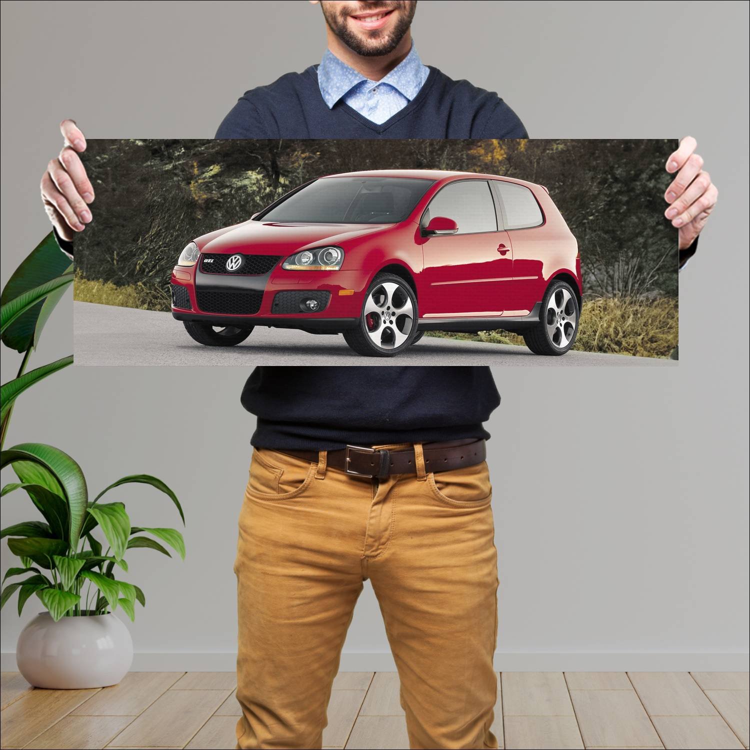 Cuadro grande 30x80cm 2006 volkswagen gti 3 door u 258 Volkswagen