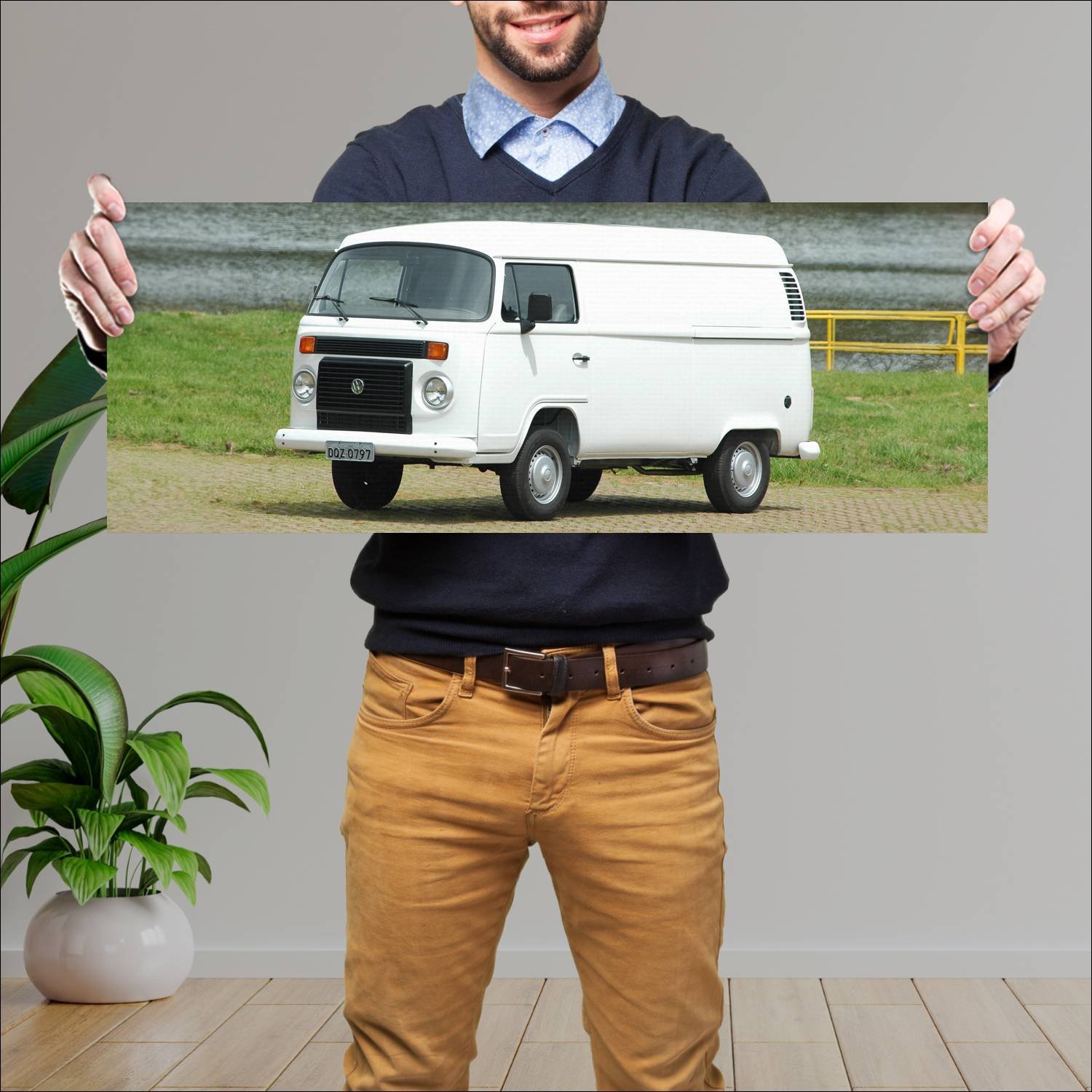 Cuadro grande 30x80cm 2006 volkswagen kombi panel 264 Volkswagen