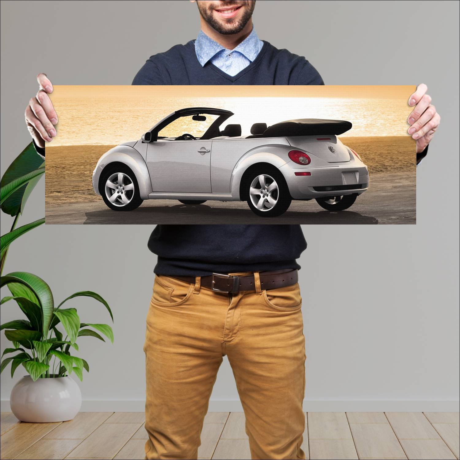Cuadro grande 30x80cm 2006 volkswagen new beetle c 267 Volkswagen
