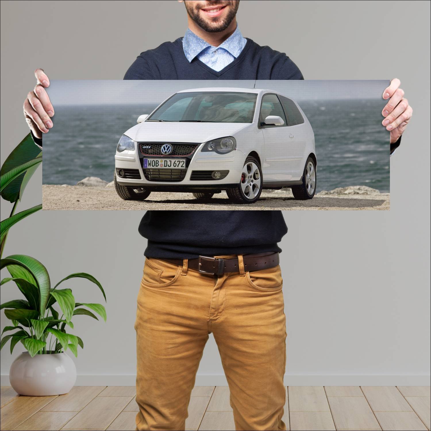 Cuadro grande 30x80cm 2006 volkswagen polo gti 3 d 269 Volkswagen