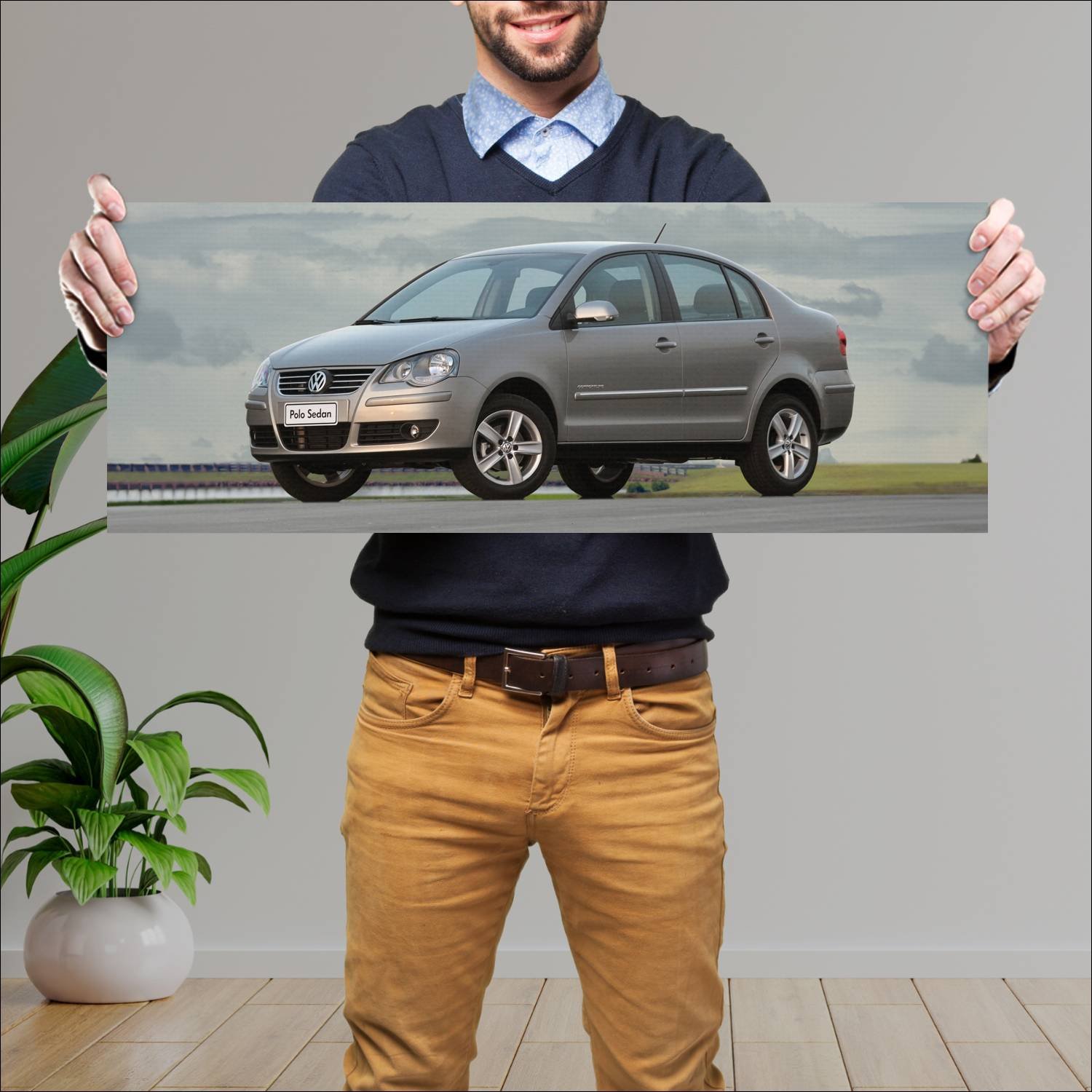 Cuadro grande 30x80cm 2006 volkswagen polo sedan b 272 Volkswagen