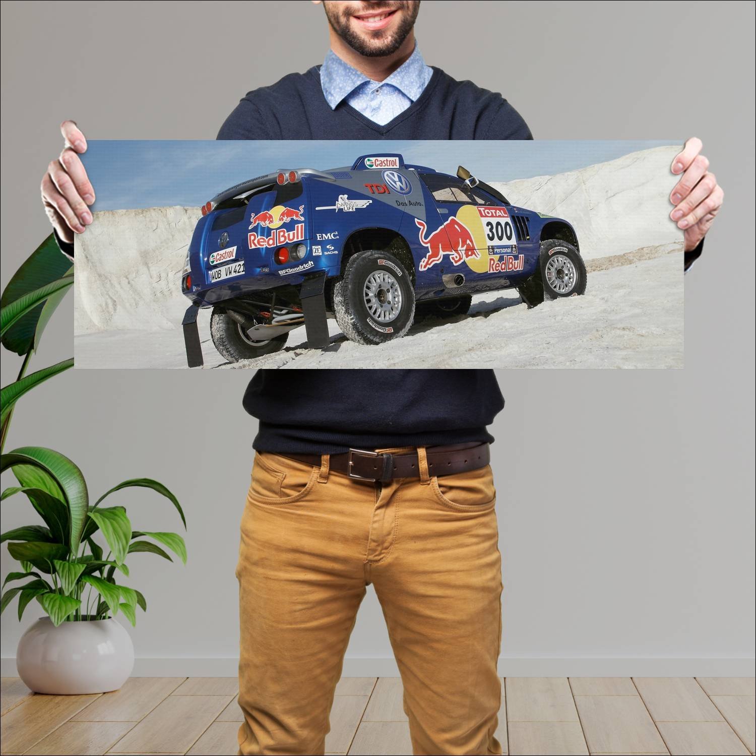 Cuadro grande 30x80cm 2006 volkswagen race touareg 276 Volkswagen