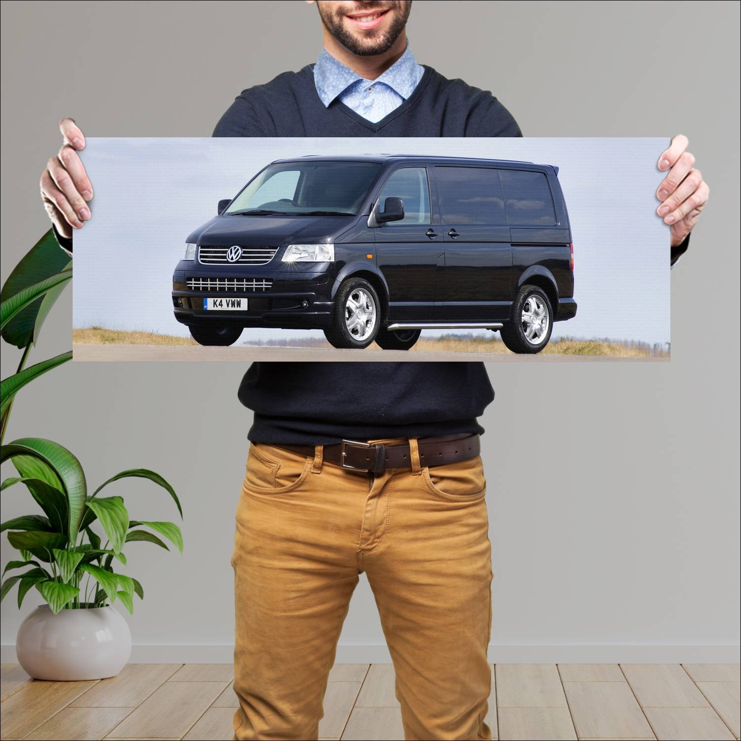Cuadro grande 30x80cm 2006 volkswagen transporter 284 Volkswagen
