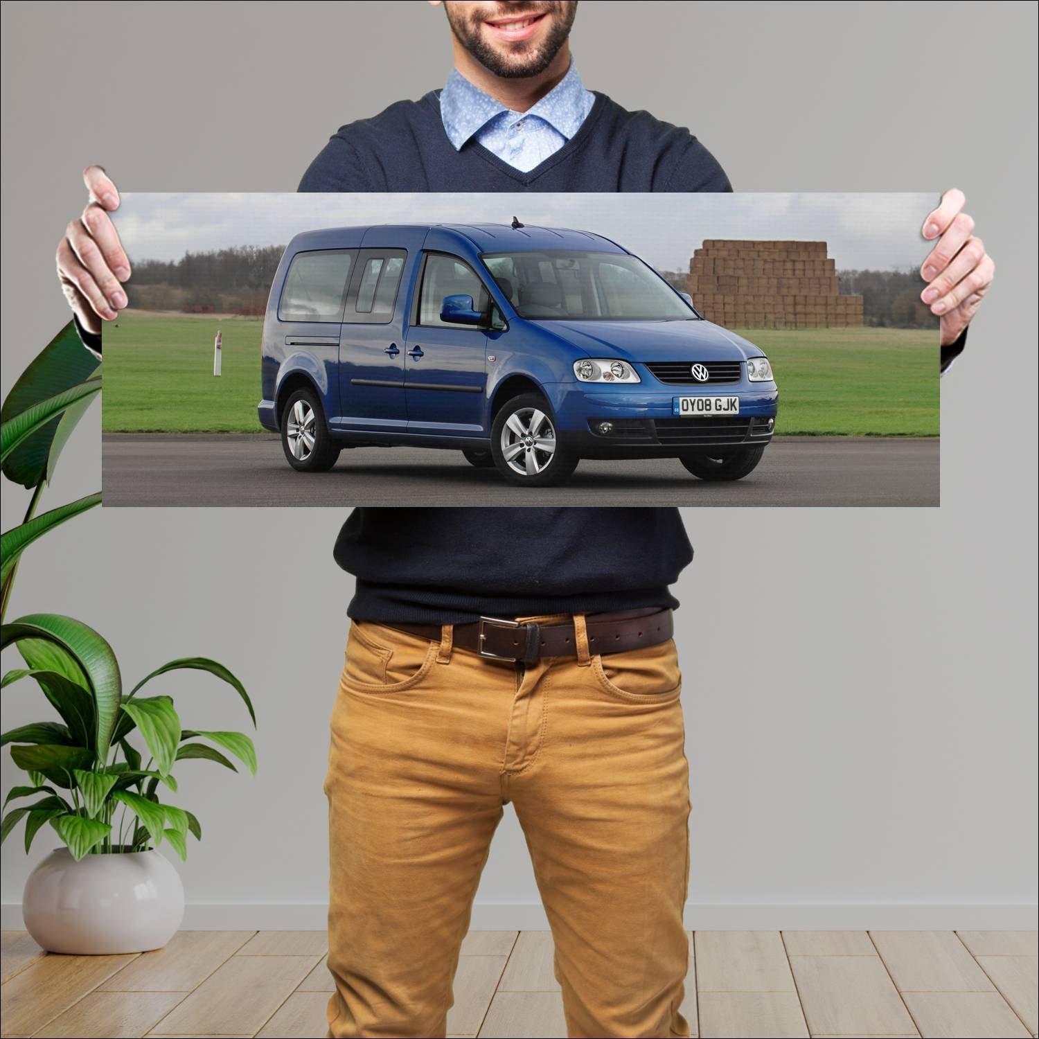 Cuadro grande 30x80cm 2007 volkswagen caddy maxi u 291 Volkswagen