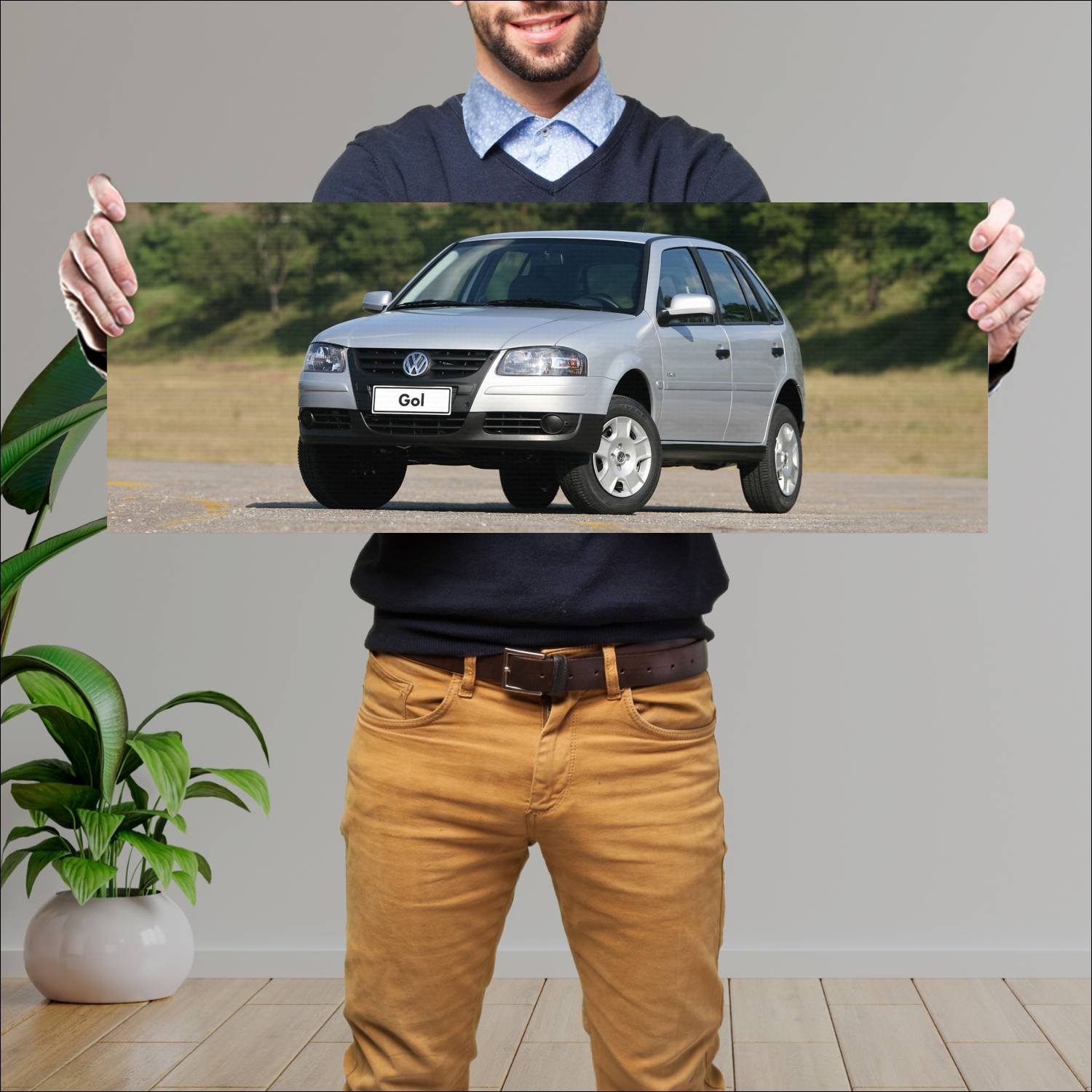 Cuadro grande 30x80cm 2007 volkswagen gol power 5 294 Volkswagen