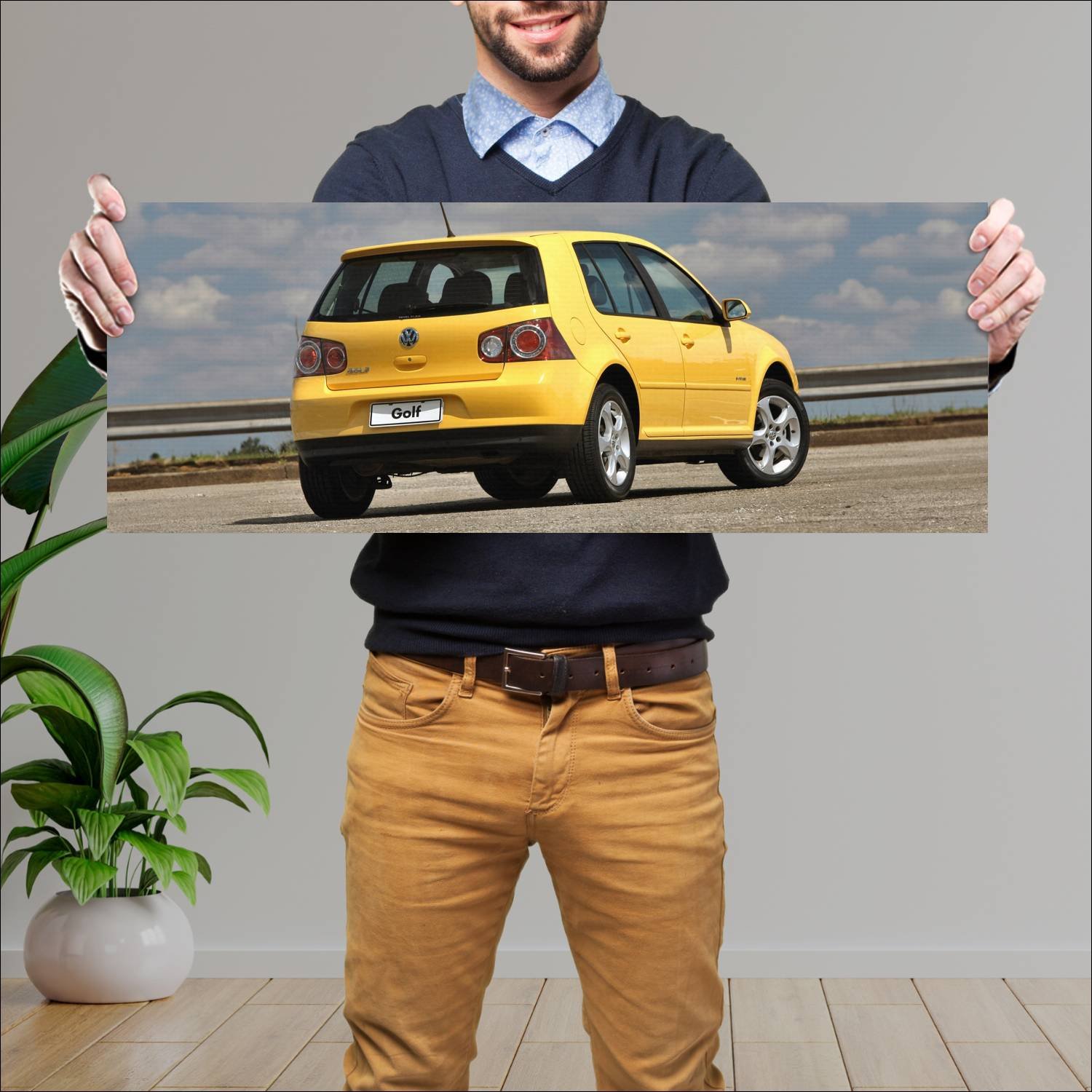 Cuadro grande 30x80cm 2007 volkswagen golf 5 door 298 Volkswagen