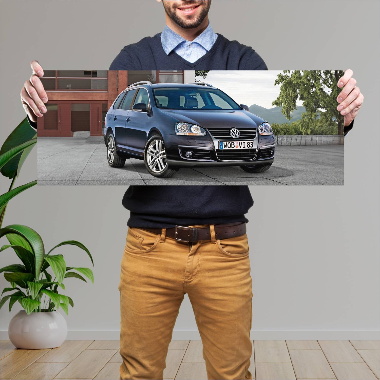 Cuadro grande 30x80cm 2007 volkswagen golf variant 314 Volkswagen