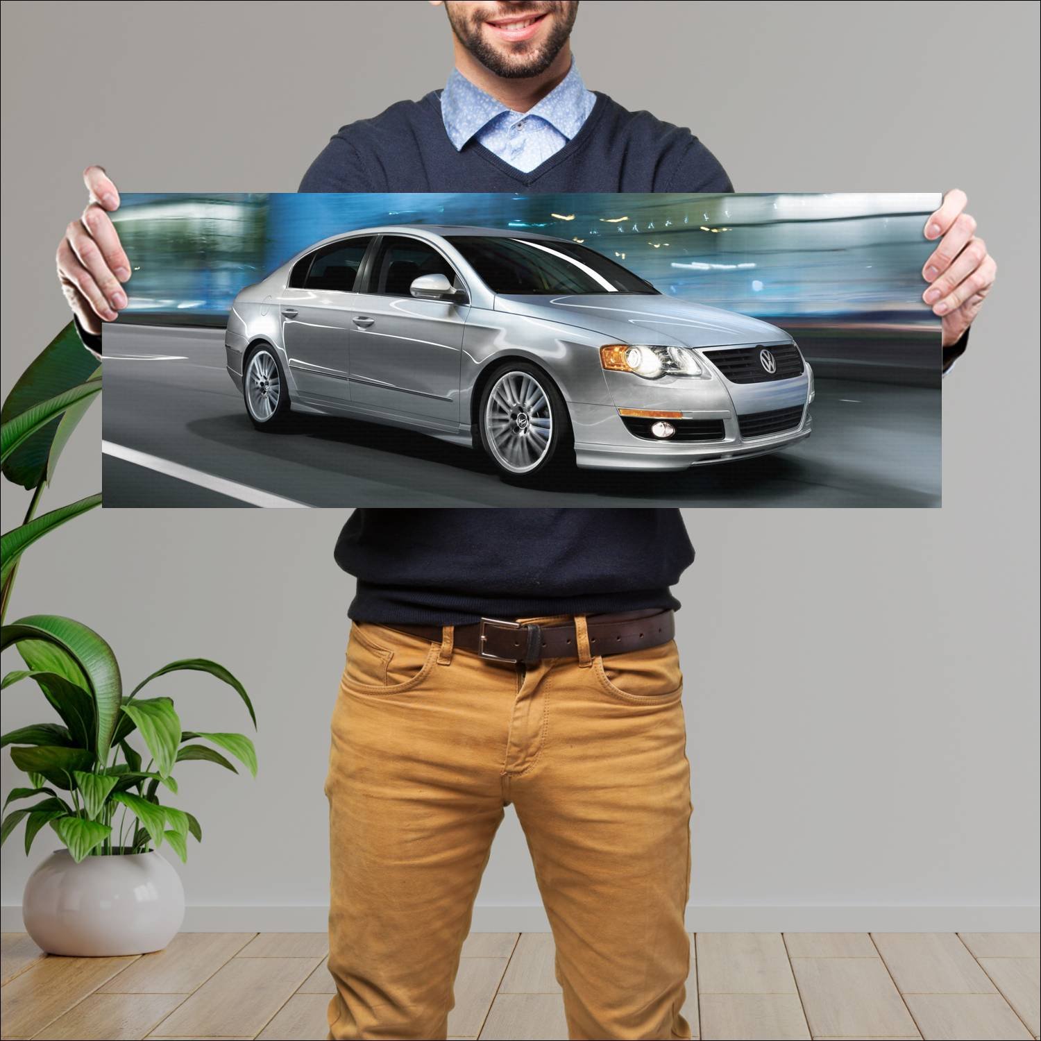 Cuadro grande 30x80cm 2007 volkswagen passat r lin 322 Volkswagen