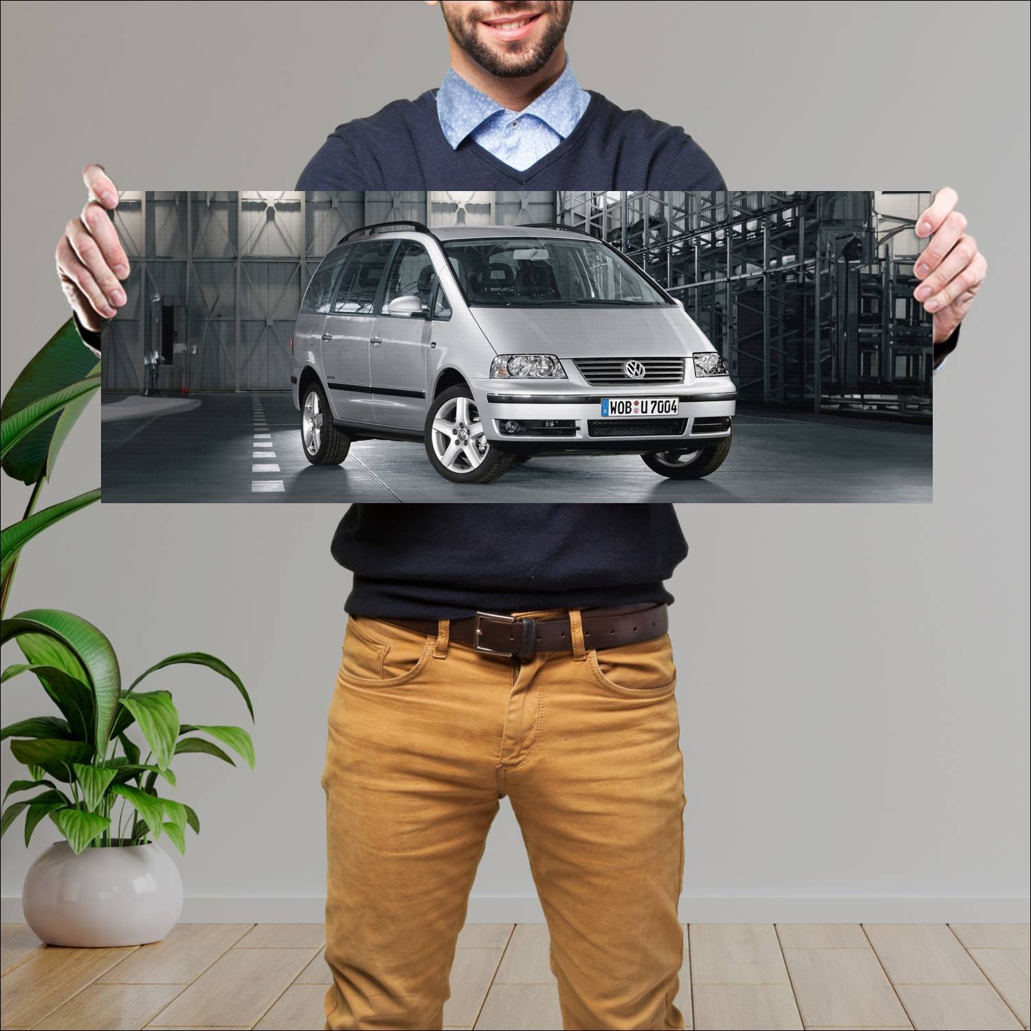 Cuadro grande 30x80cm 2007 volkswagen sharan unite 328 Volkswagen