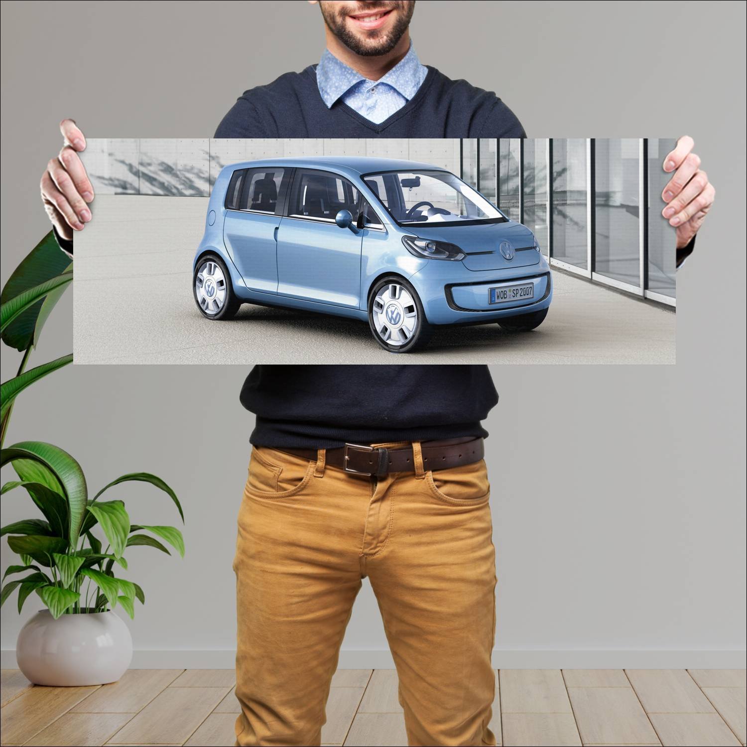 Cuadro grande 30x80cm 2007 volkswagen space up con 330 Volkswagen