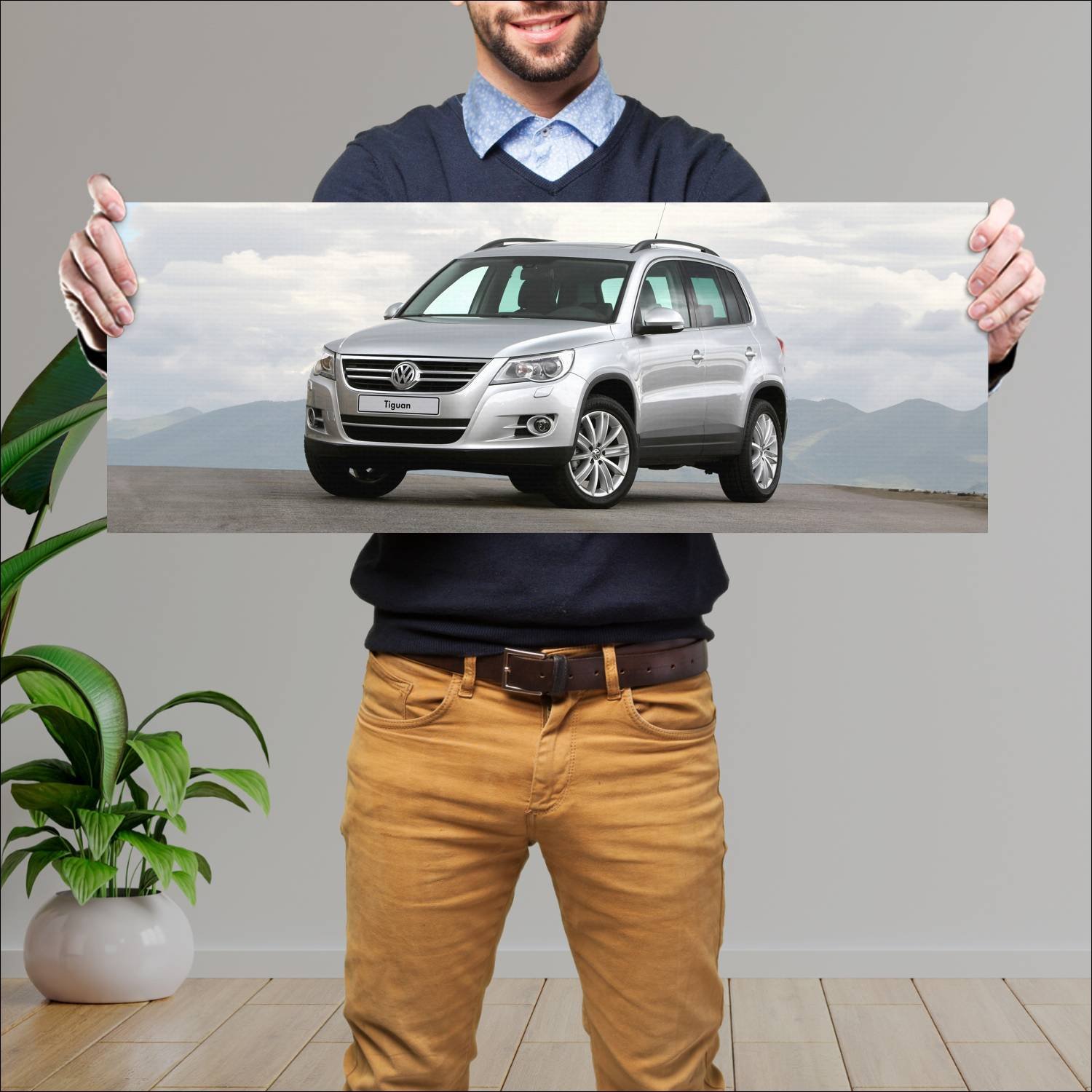 Cuadro grande 30x80cm 2007 volkswagen tiguan auto 331 Volkswagen