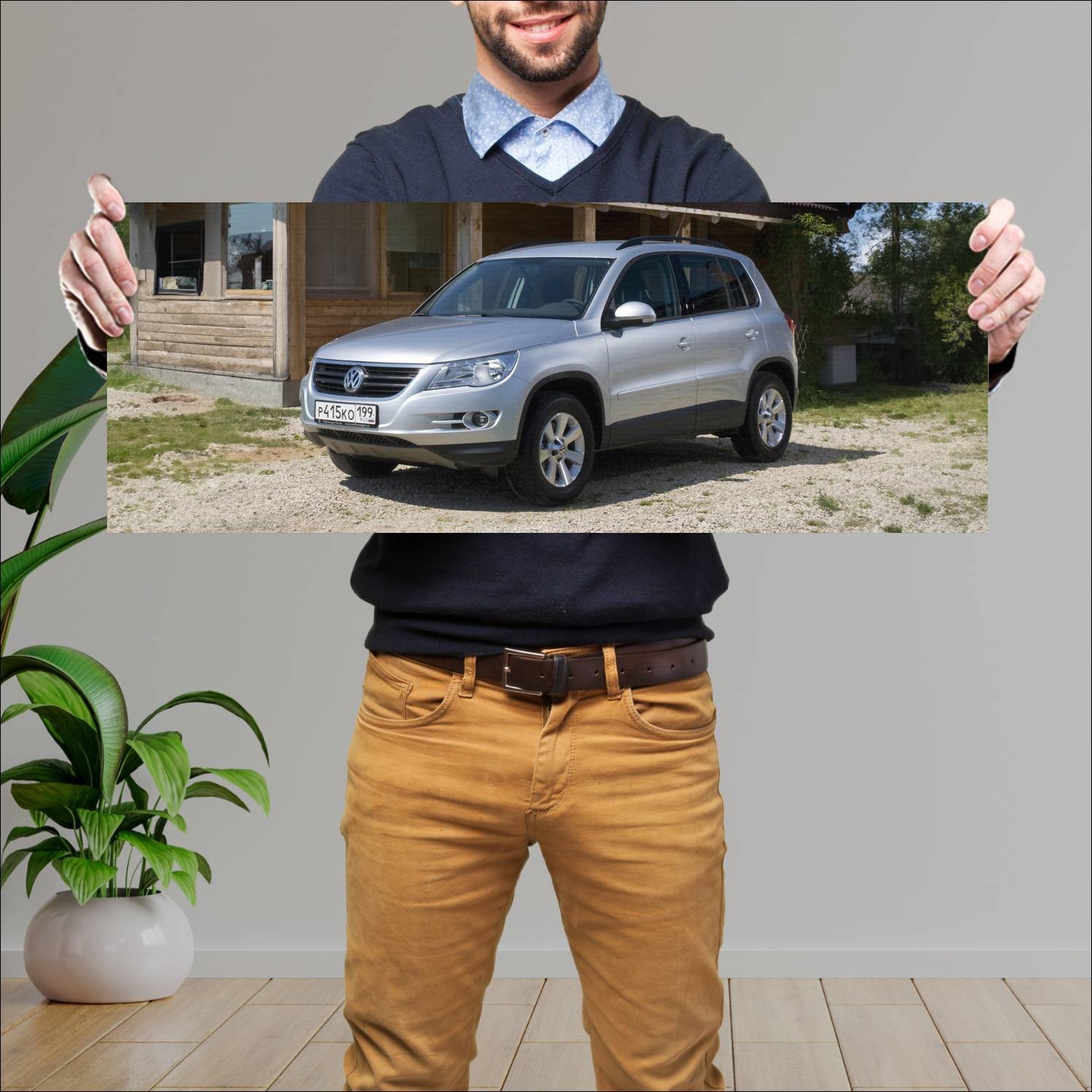 Cuadro grande 30x80cm 2007 volkswagen tiguan track 333 Volkswagen