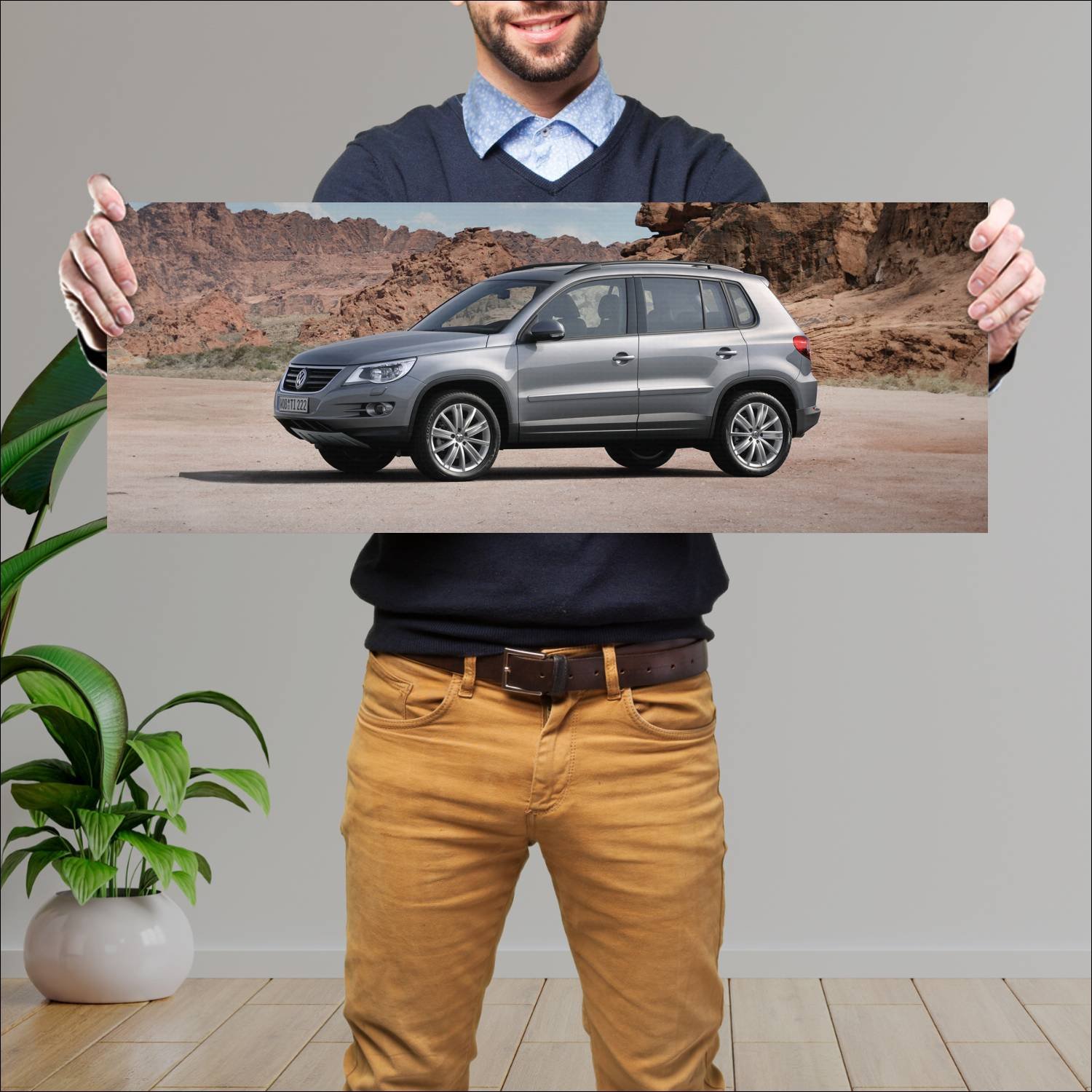 Cuadro grande 30x80cm 2007 volkswagen tiguan track 334 Volkswagen