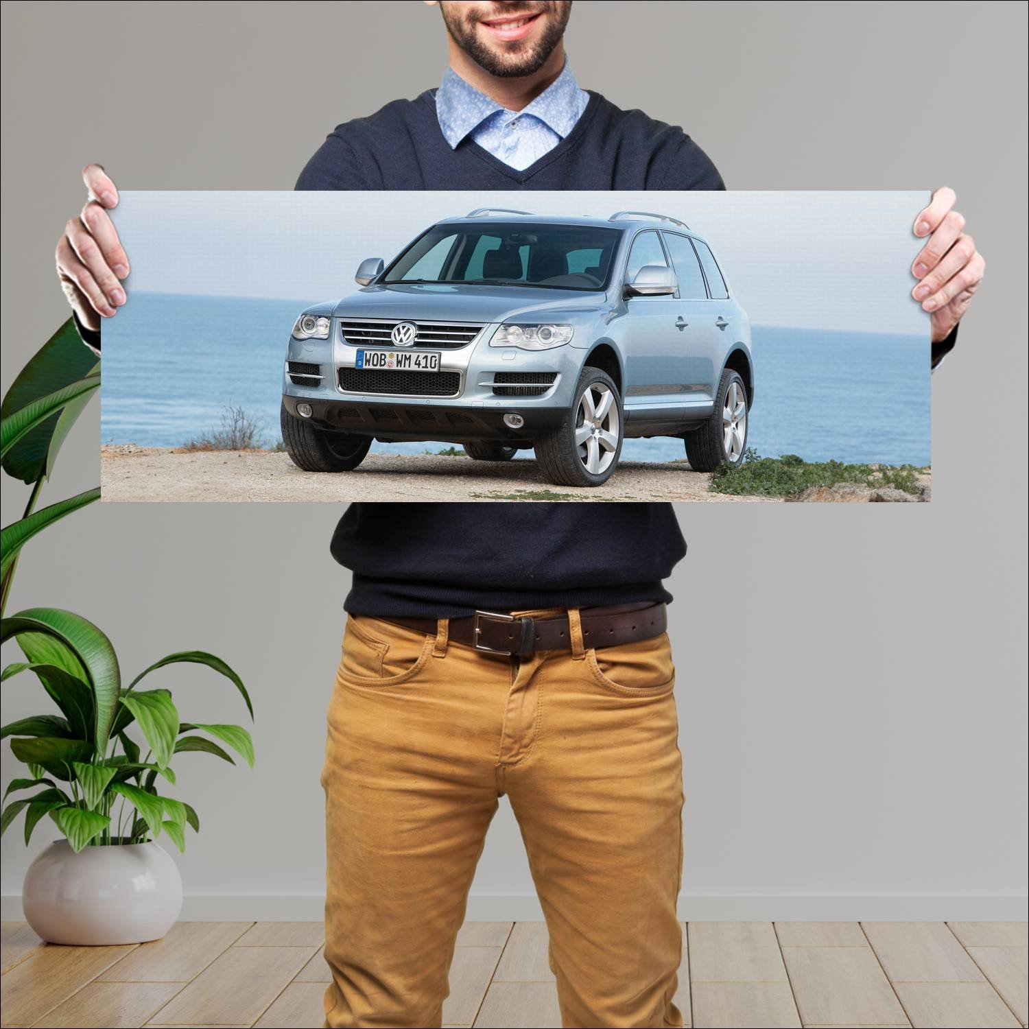 Cuadro grande 30x80cm 2007 volkswagen touareg Volkswagen