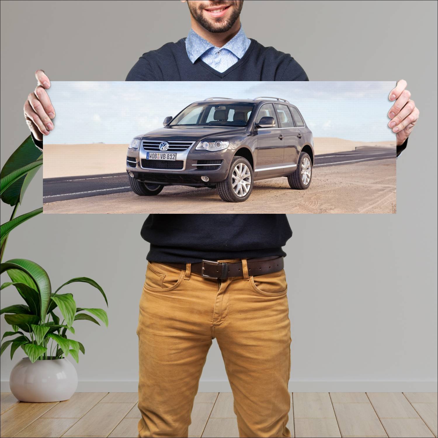 Cuadro grande 30x80cm 2007 volkswagen touareg Volkswagen