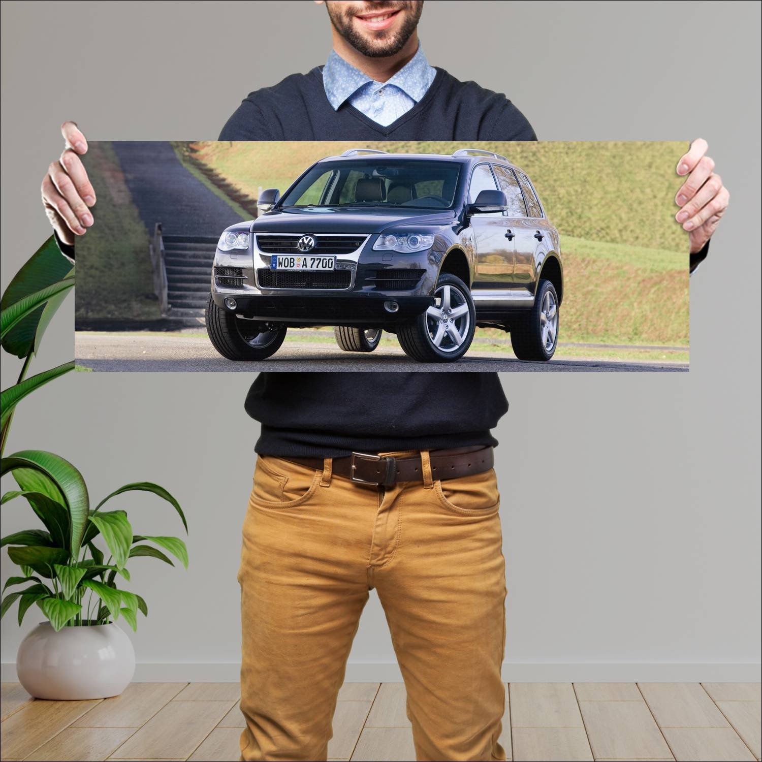 Cuadro grande 30x80cm 2007 volkswagen touareg indi 339 Volkswagen