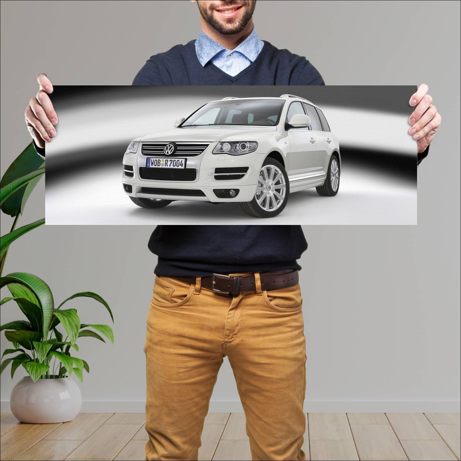 Cuadro grande 30x80cm 2007 volkswagen touareg r li 341 Volkswagen