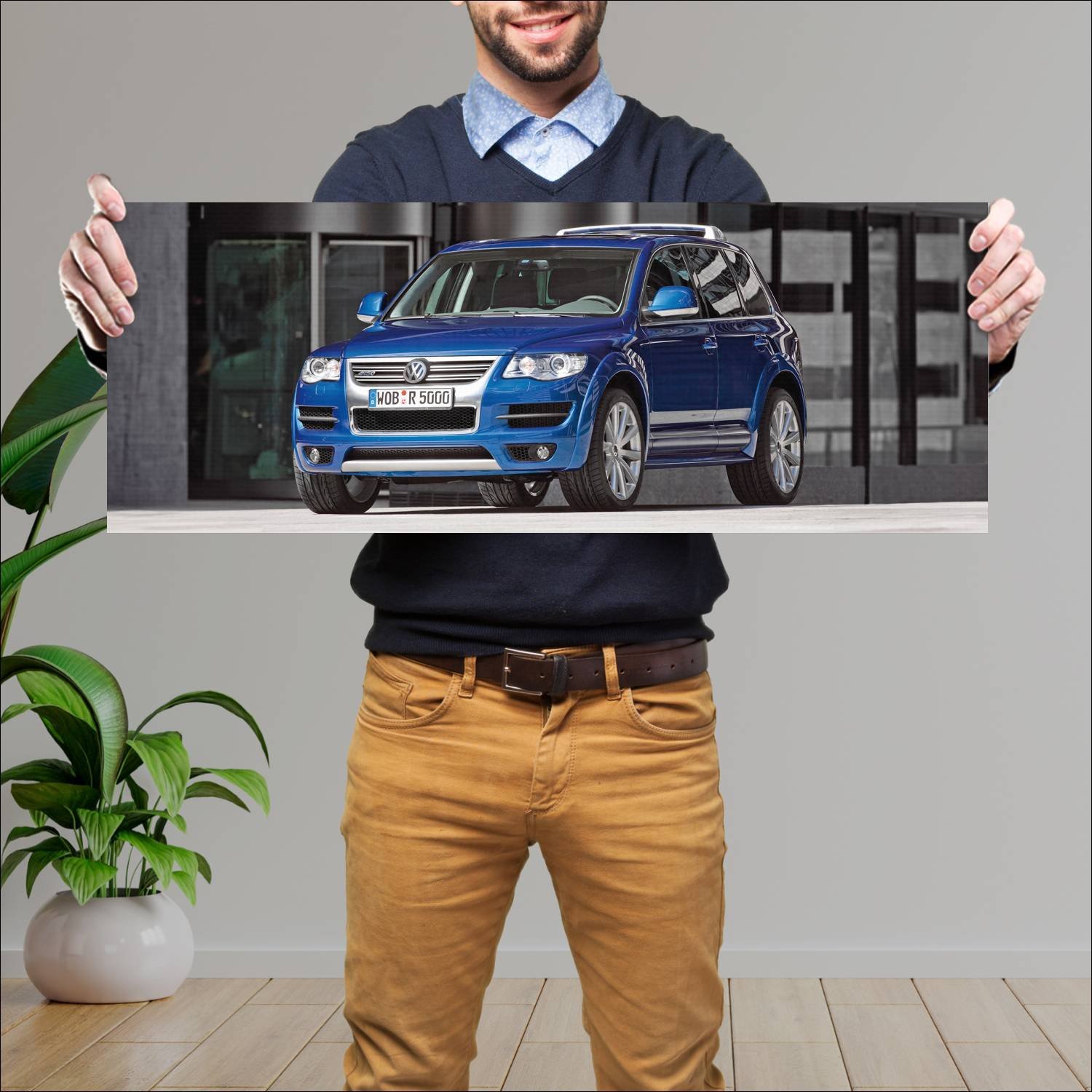 Cuadro grande 30x80cm 2007 volkswagen touareg r50 342 Volkswagen