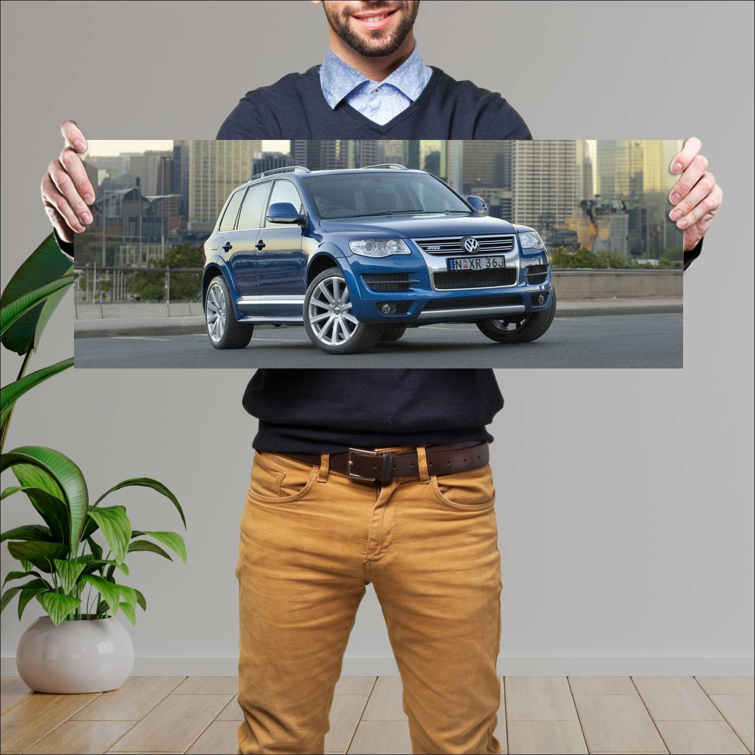 Cuadro grande 30x80cm 2007 volkswagen touareg r50 343 Volkswagen
