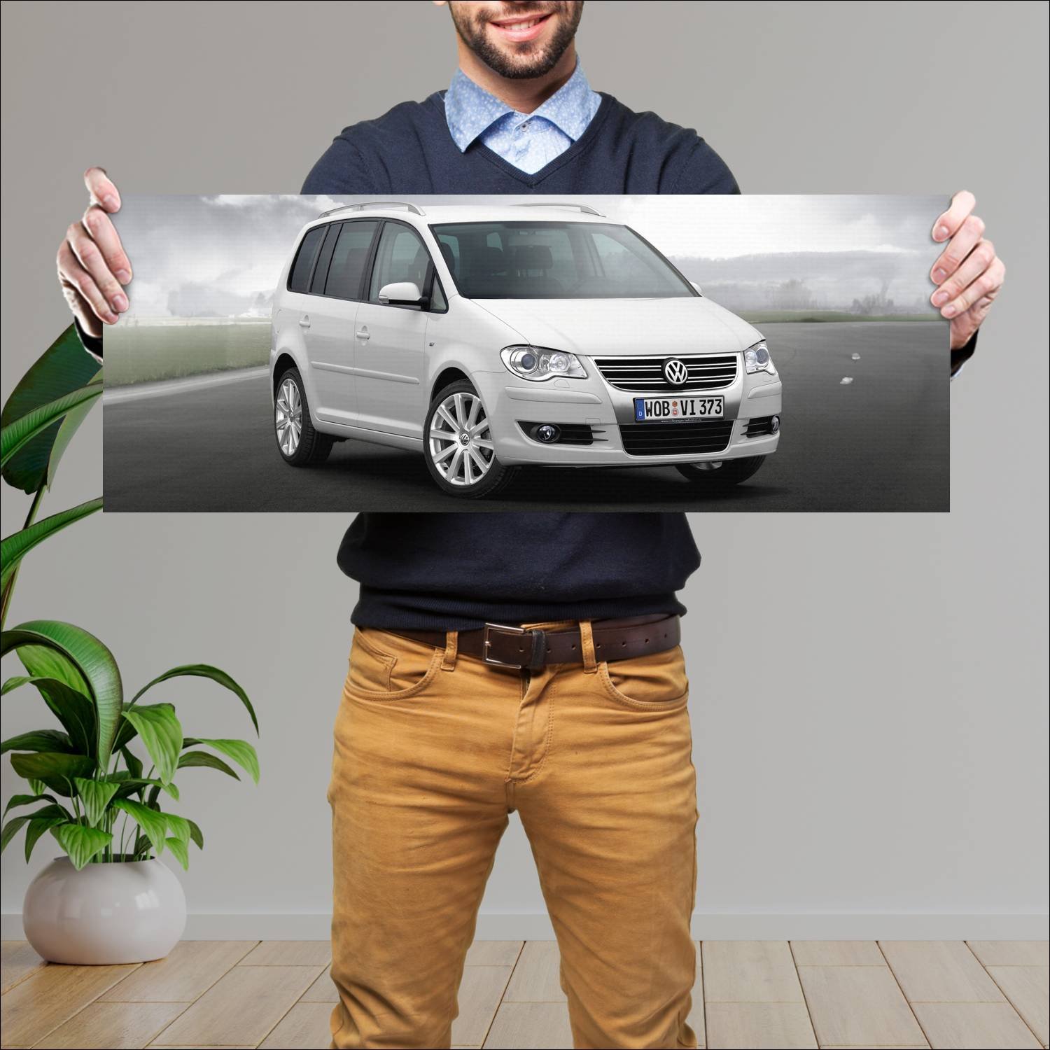 Cuadro grande 30x80cm 2007 volkswagen touran r lin 347 Volkswagen
