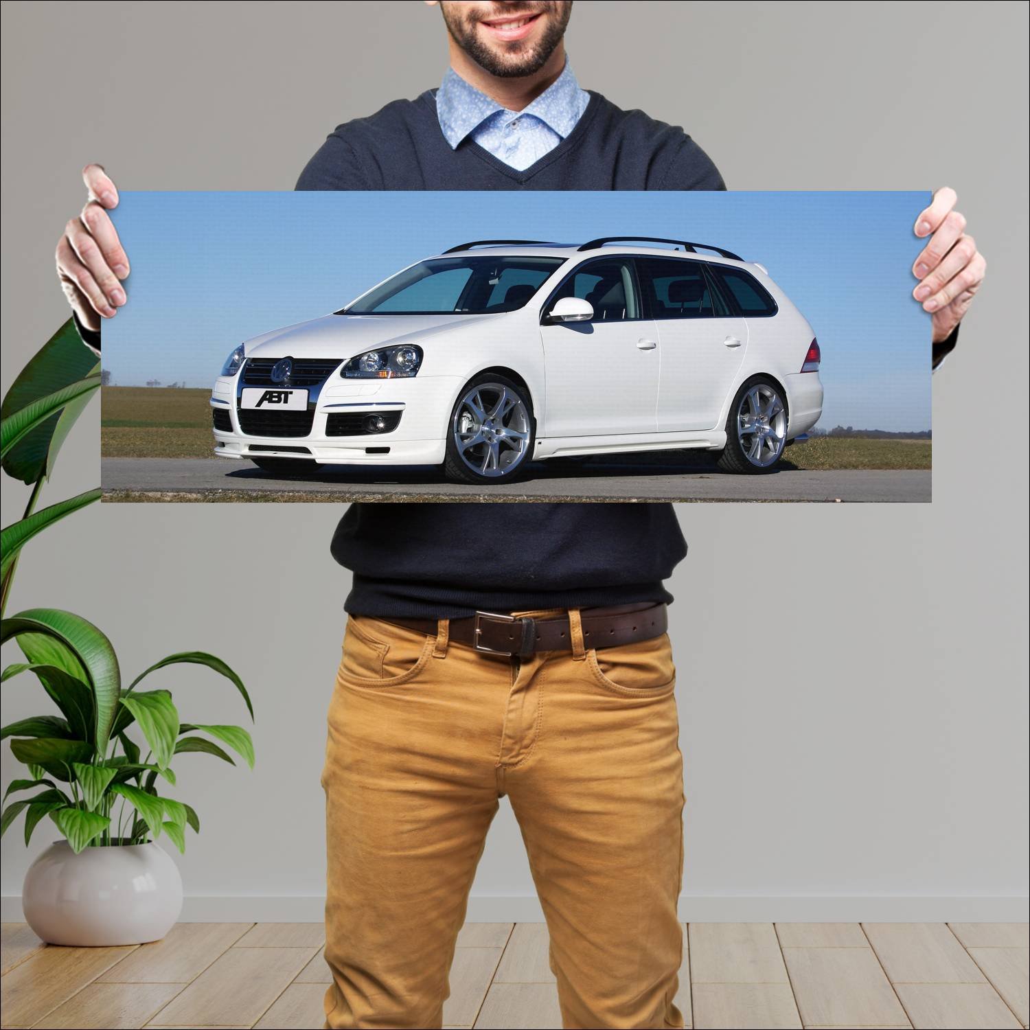 Cuadro grande 30x80cm 2008 abt vs4 variant auto 351 Volkswagen