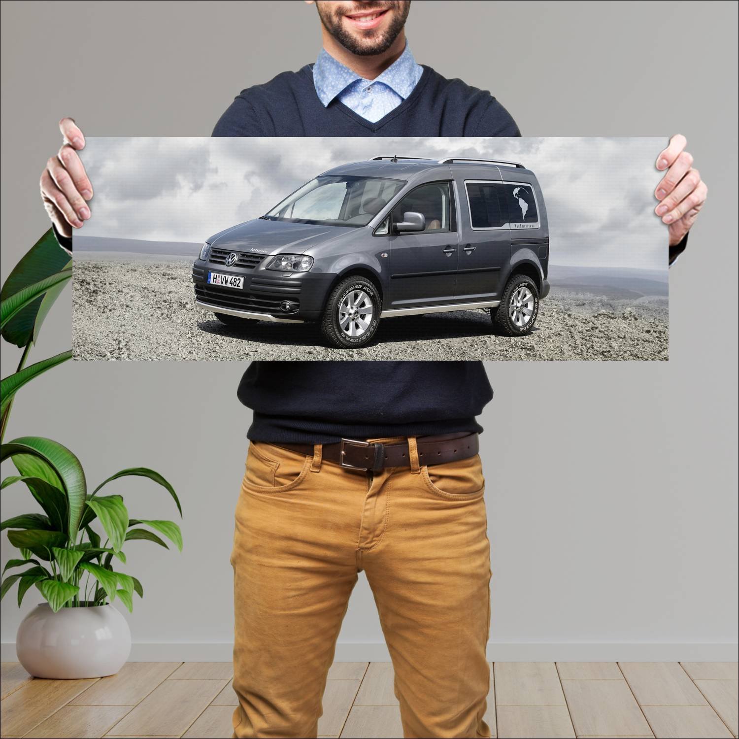 Cuadro grande 30x80cm 2008 volkswagen caddy paname 353 Volkswagen