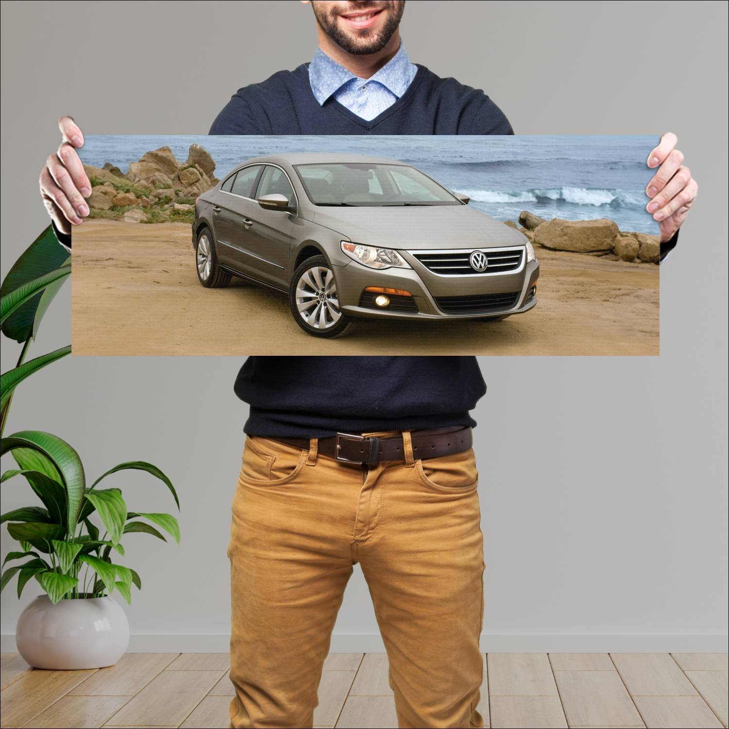 Cuadro grande 30x80cm 2008 volkswagen cc us auto 355 Volkswagen
