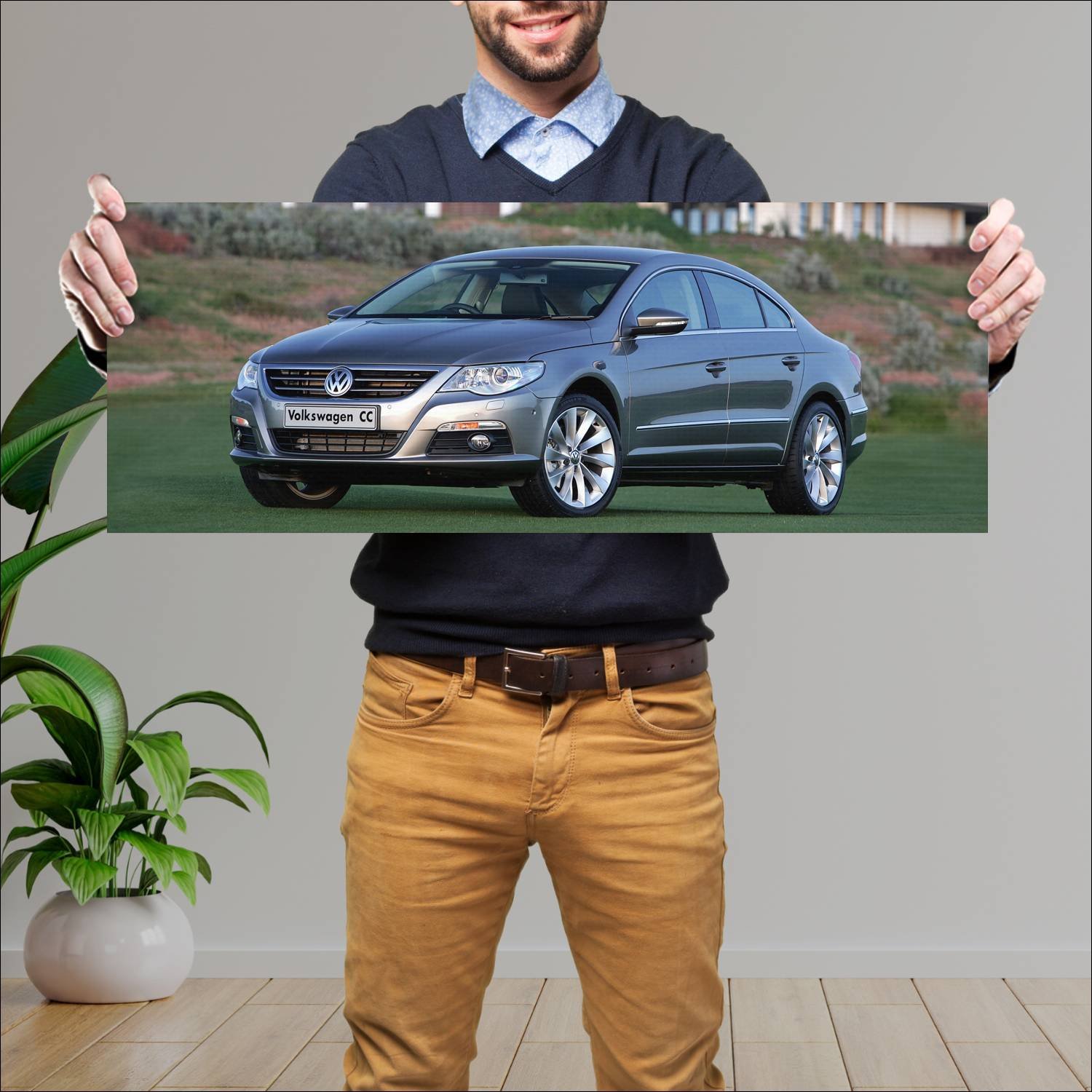 Cuadro grande 30x80cm 2008 volkswagen cc za auto 356 Volkswagen