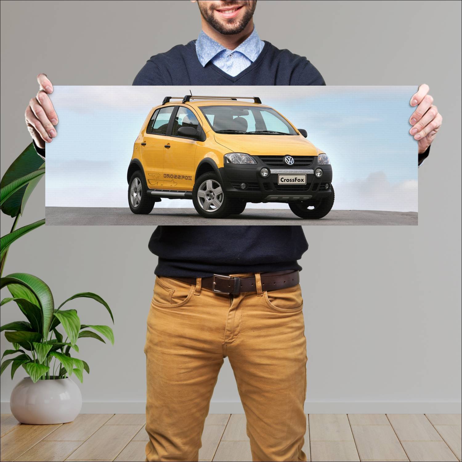 Cuadro grande 30x80cm 2008 volkswagen crossfox 457 357 Volkswagen