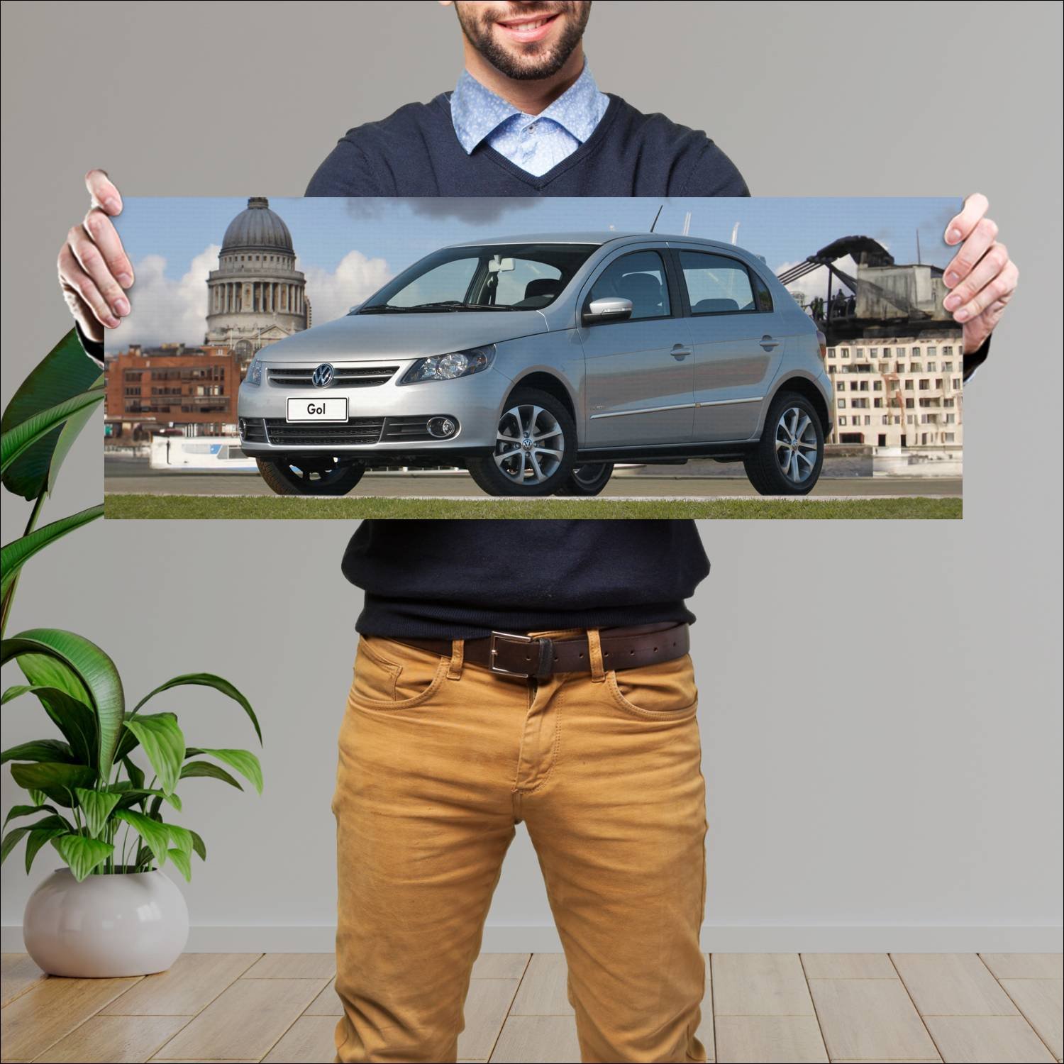 Cuadro grande 30x80cm 2008 volkswagen gol power 5 363 Volkswagen