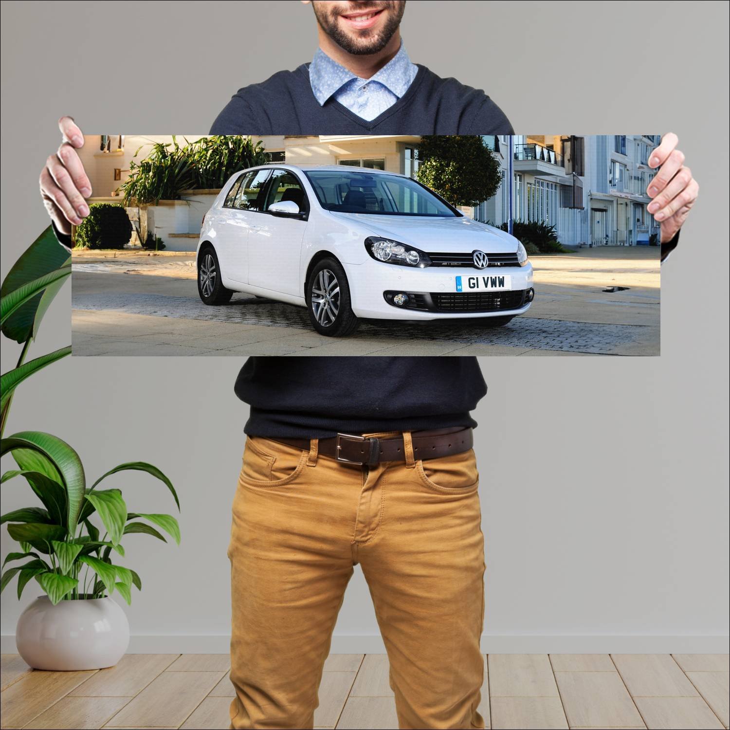 Cuadro grande 30x80cm 2008 volkswagen golf 5 door 367 Volkswagen