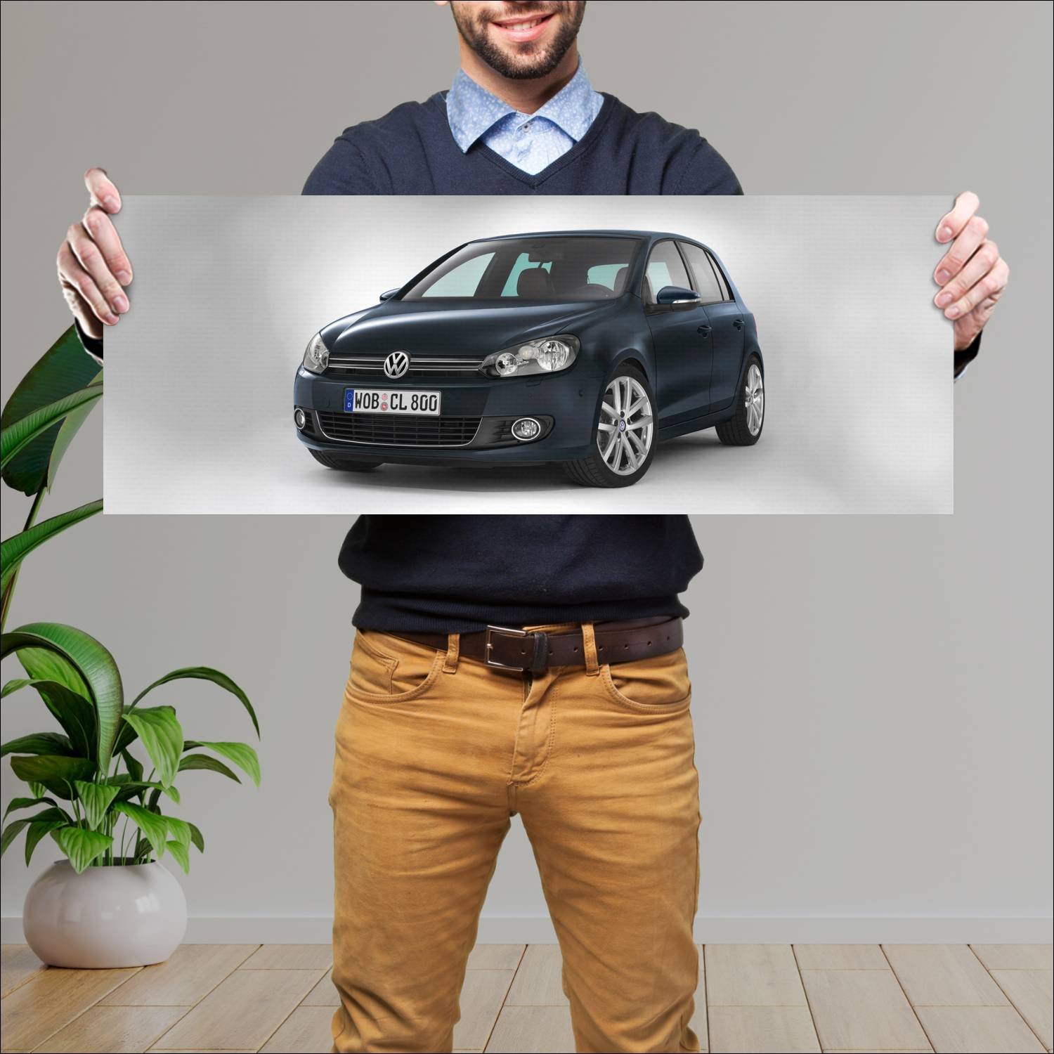 Cuadro grande 30x80cm 2008 volkswagen golf collect 370 Volkswagen
