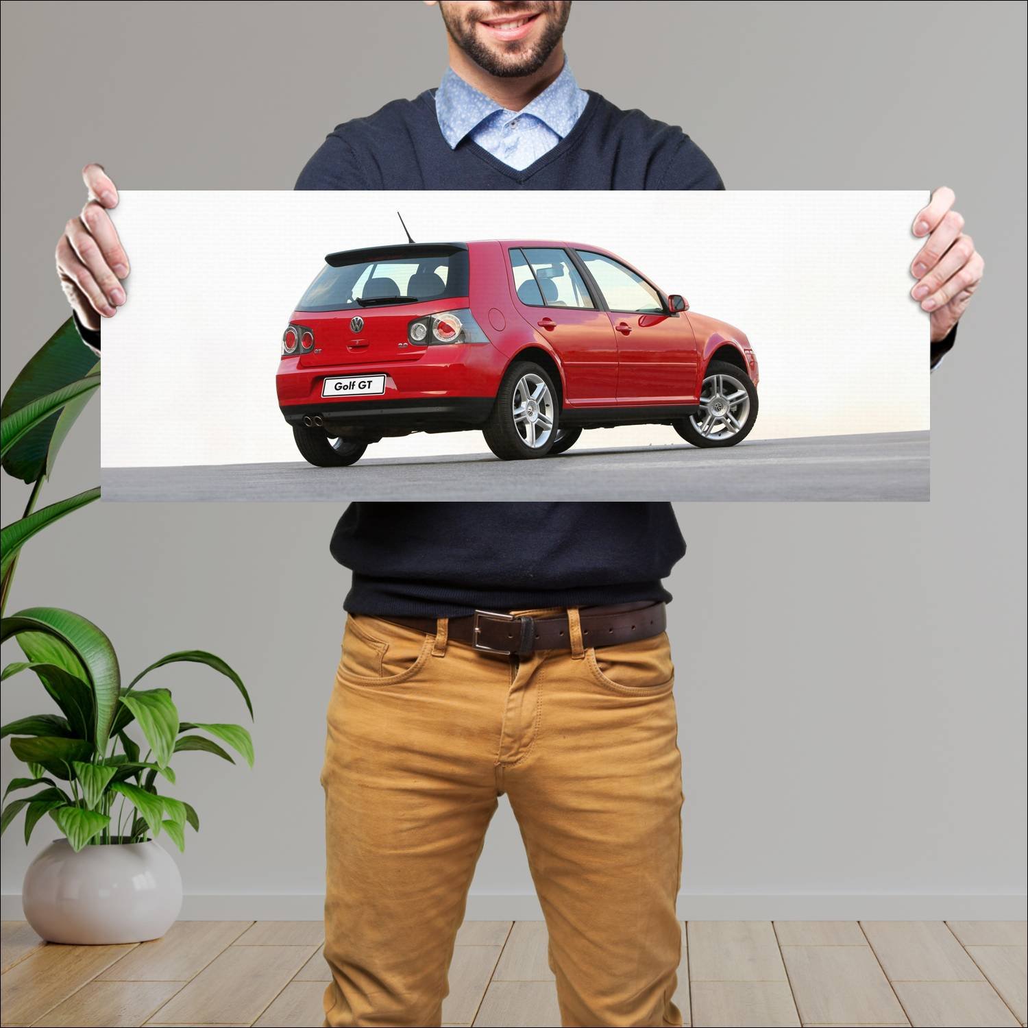 Cuadro grande 30x80cm 2008 volkswagen golf gt 5 do 371 Volkswagen
