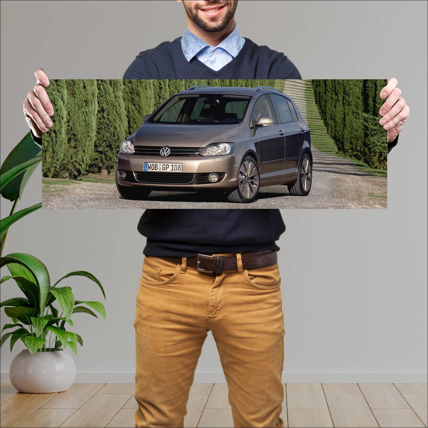 Cuadro grande 30x80cm 2008 volkswagen golf plus 45 373 Volkswagen