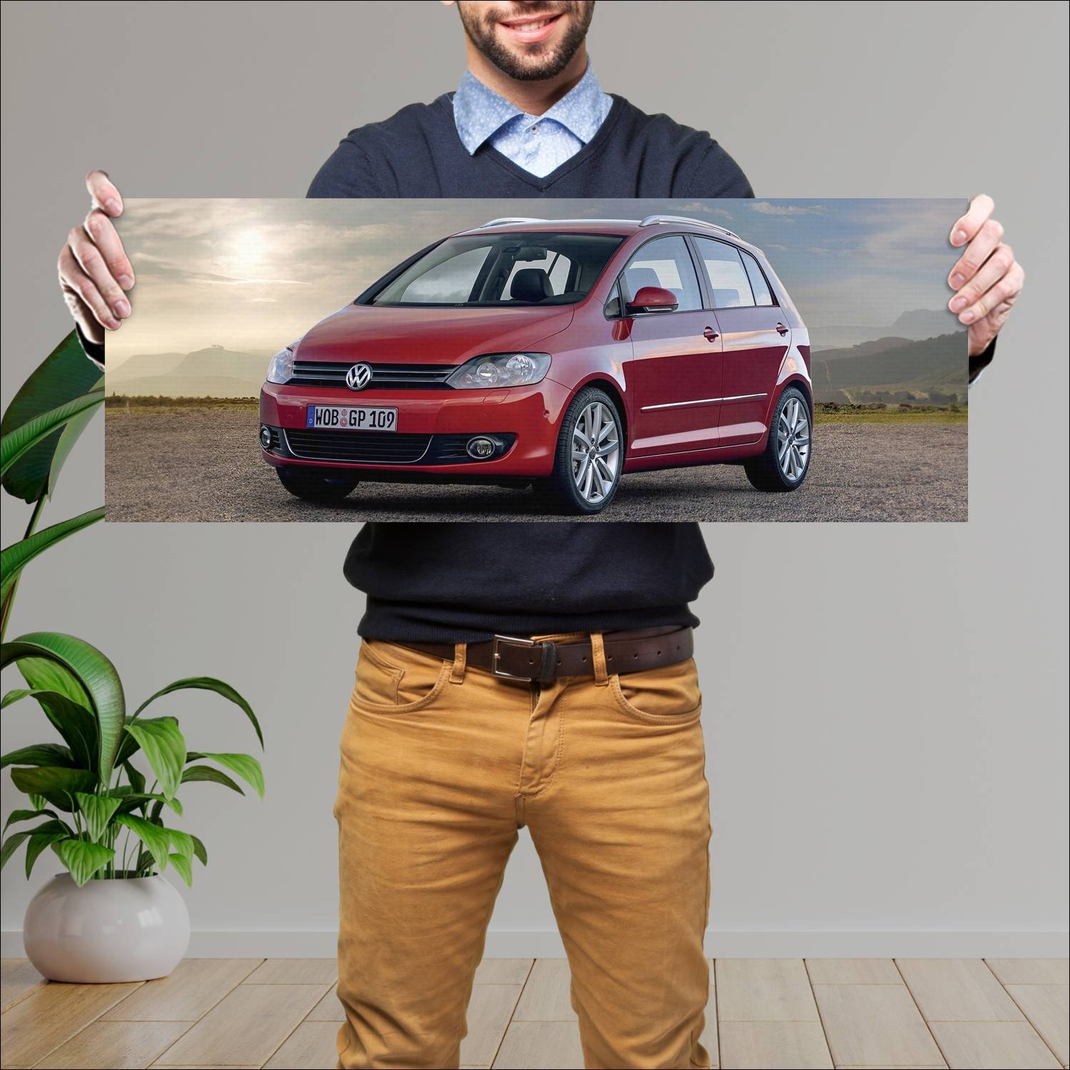 Cuadro grande 30x80cm 2008 volkswagen golf plus 45 374 Volkswagen