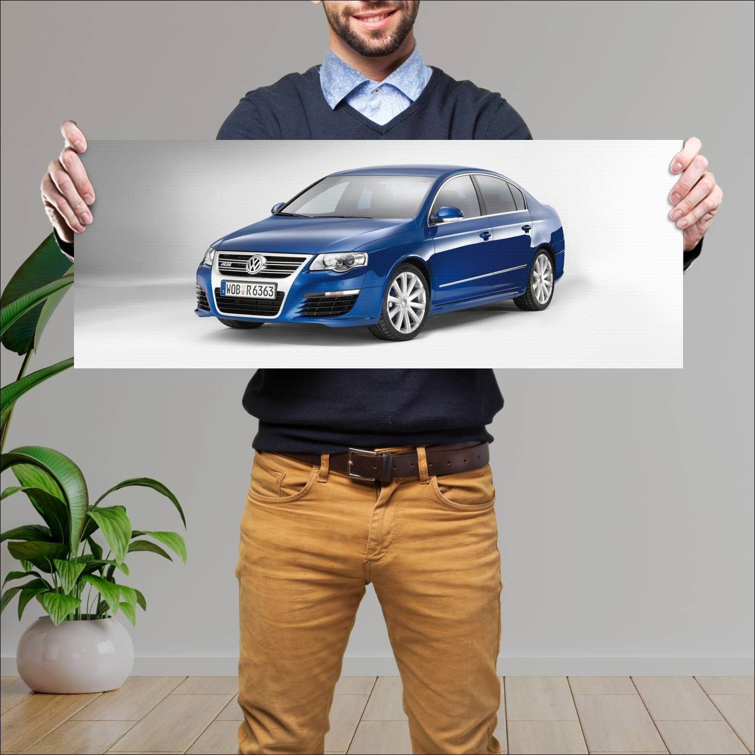 Cuadro grande 30x80cm 2008 volkswagen passat r36 4 383 Volkswagen