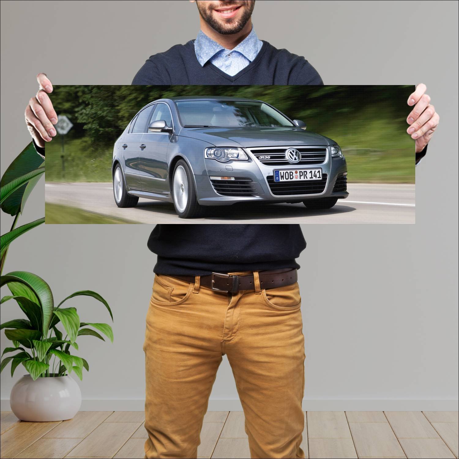 Cuadro grande 30x80cm 2008 volkswagen passat r36 4 384 Volkswagen