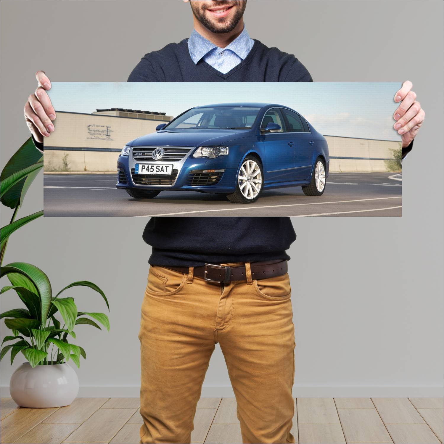 Cuadro grande 30x80cm 2008 volkswagen passat r36 u 386 Volkswagen
