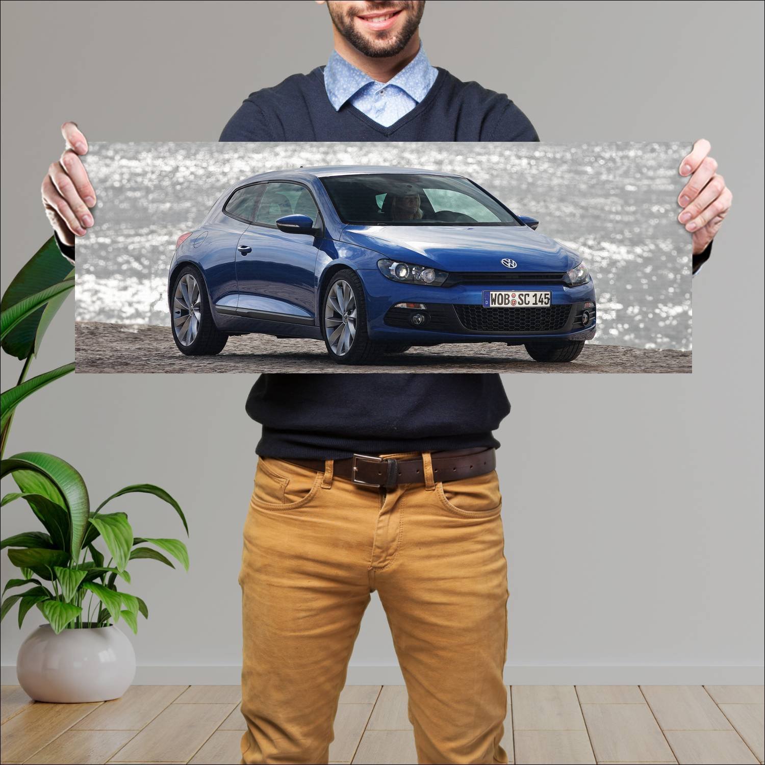 Cuadro grande 30x80cm 2008 volkswagen scirocco 454 394 Volkswagen