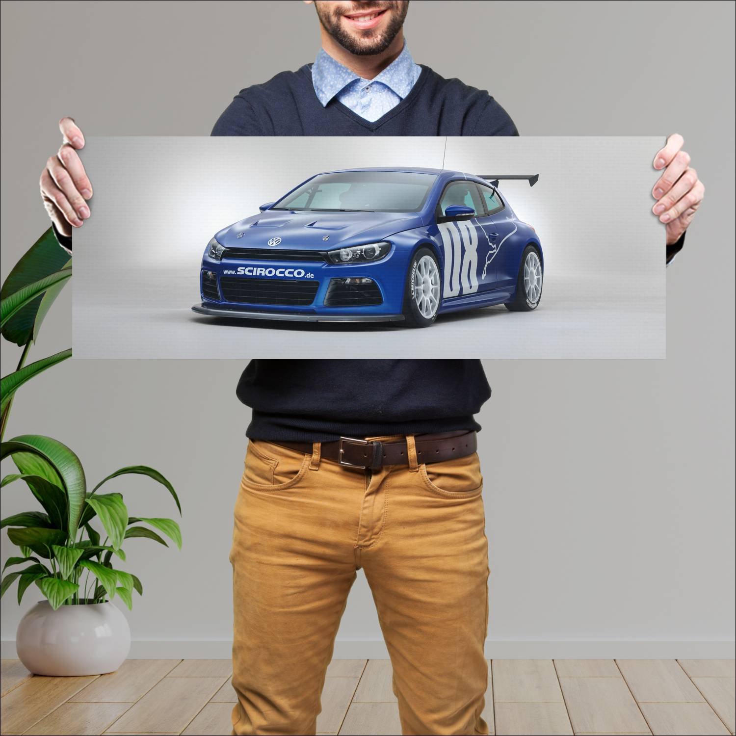 Cuadro grande 30x80cm 2008 volkswagen scirocco gt2 399 Volkswagen