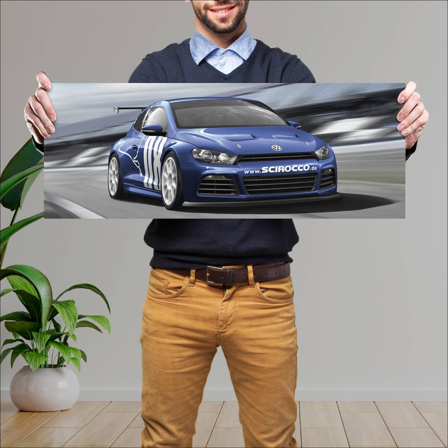 Cuadro grande 30x80cm 2008 volkswagen scirocco gt2 400 Volkswagen