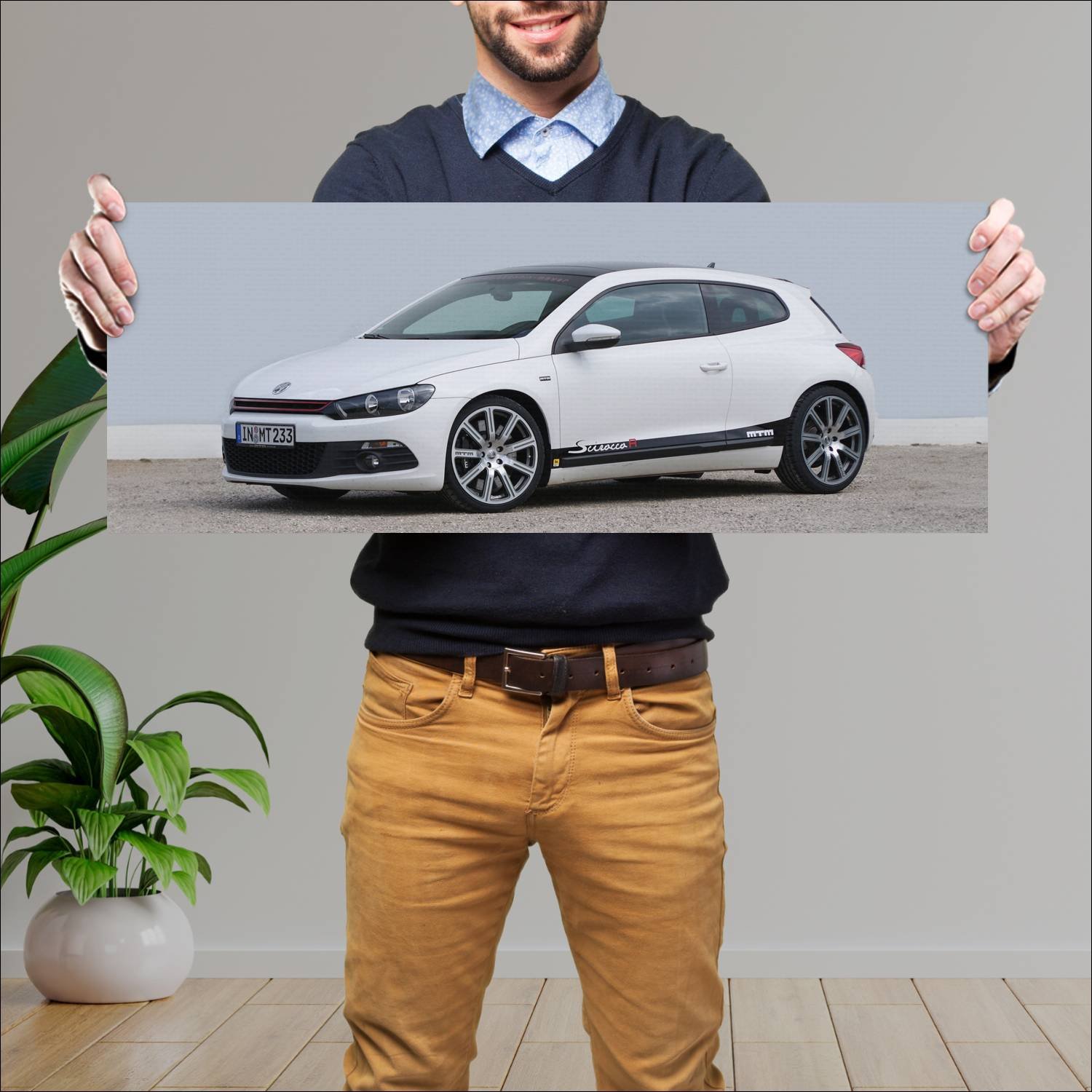 Cuadro grande 30x80cm 2008 volkswagen scirocco r b 401 Volkswagen