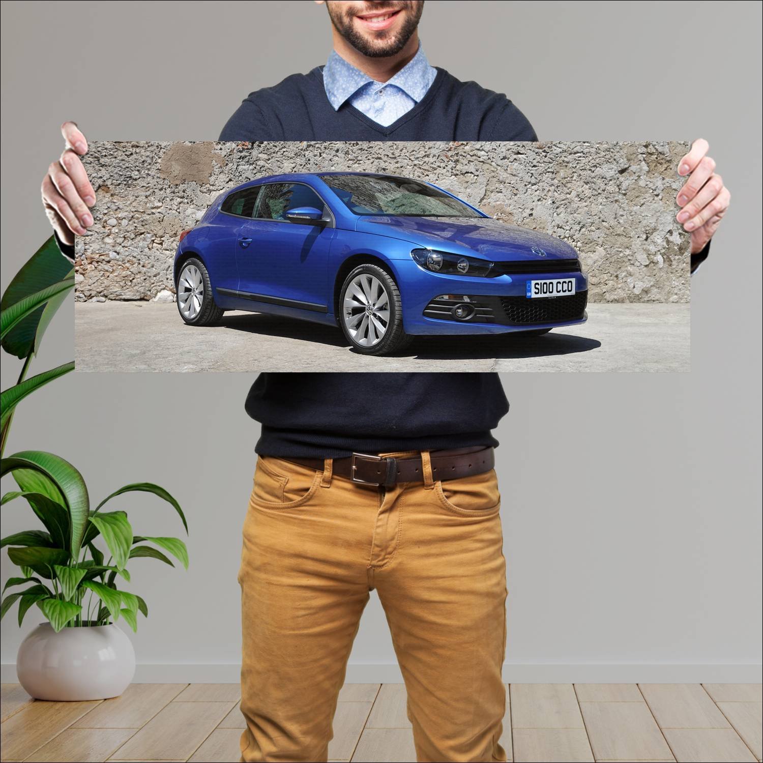Cuadro grande 30x80cm 2008 volkswagen scirocco uk 403 Volkswagen