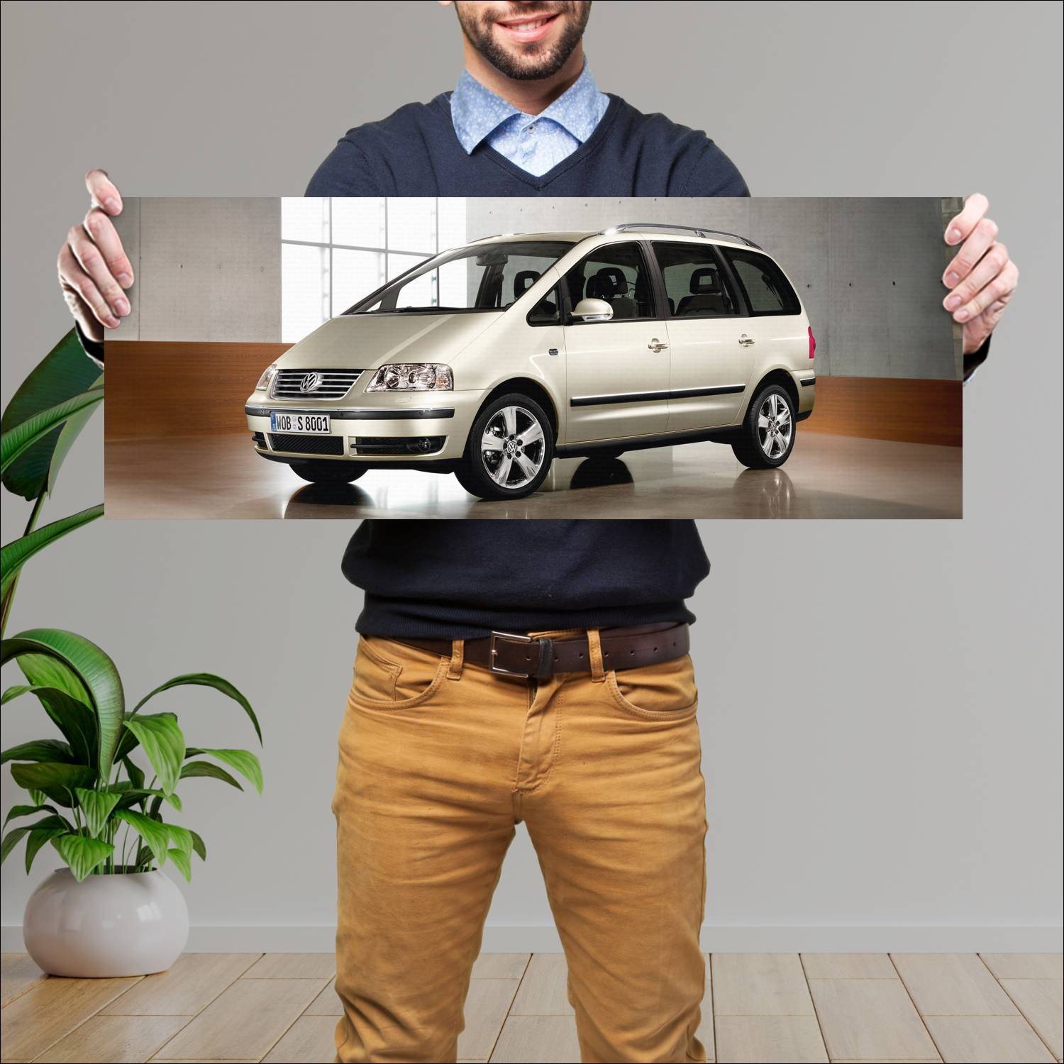 Cuadro grande 30x80cm 2008 volkswagen sharan exclu 406 Volkswagen