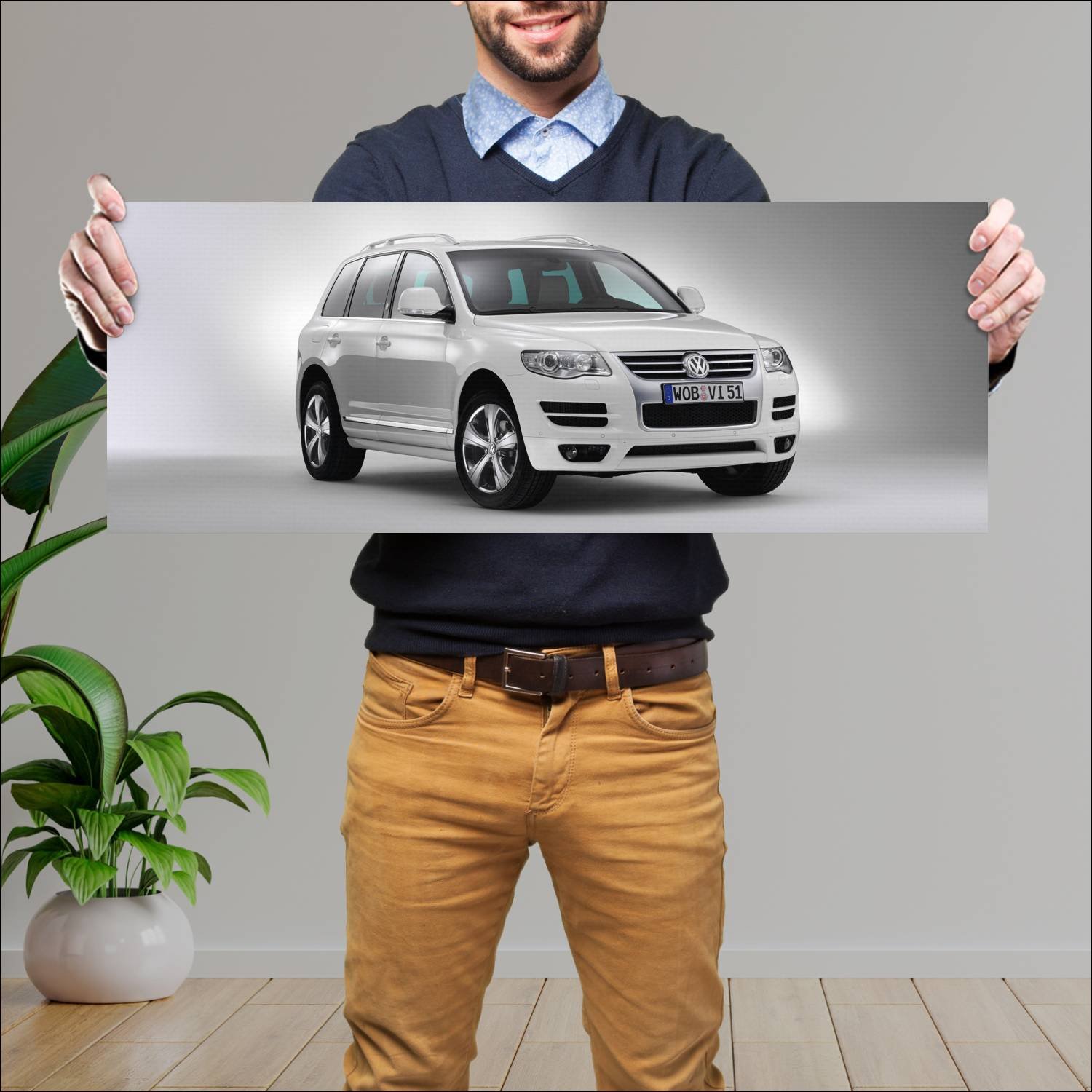 Cuadro grande 30x80cm 2008 volkswagen touareg nort 414 Volkswagen