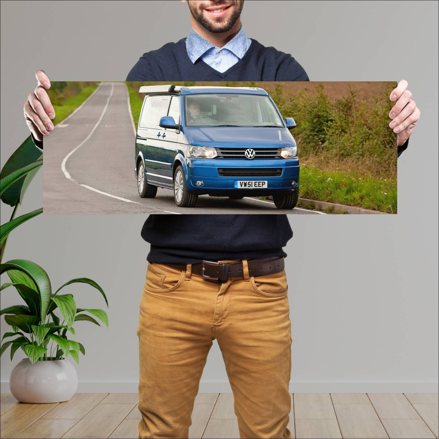 Cuadro grande 30x80cm 2009 volkswagen california u 424 Volkswagen